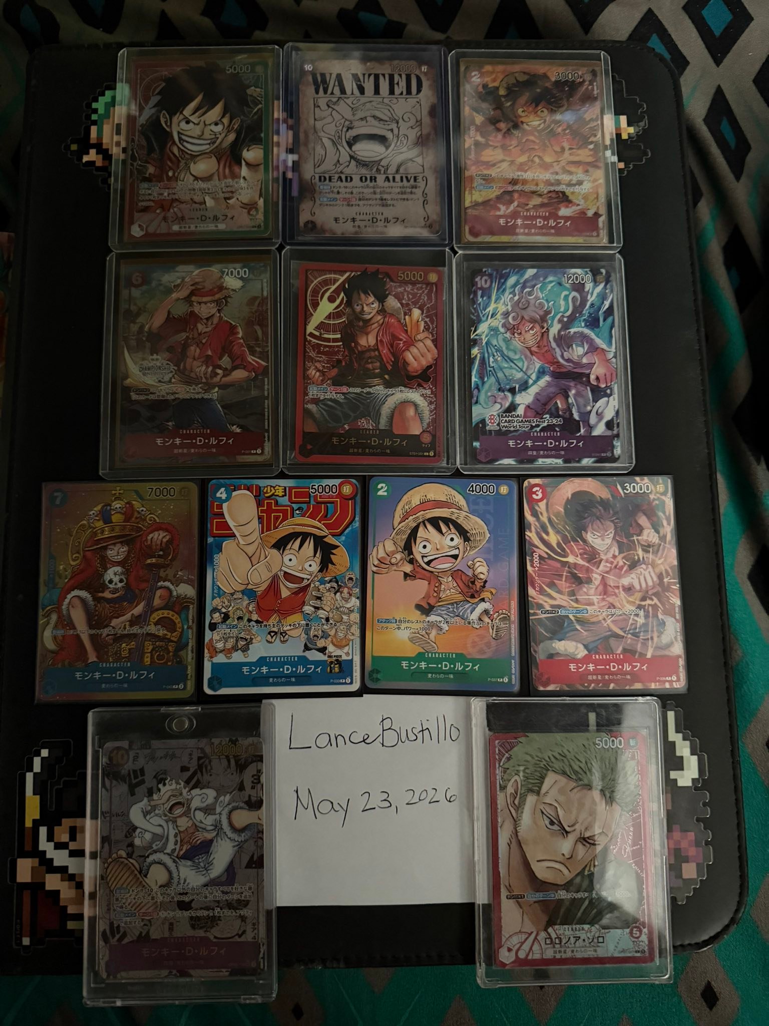 One Piece Luffy 1st anniversary card sold
