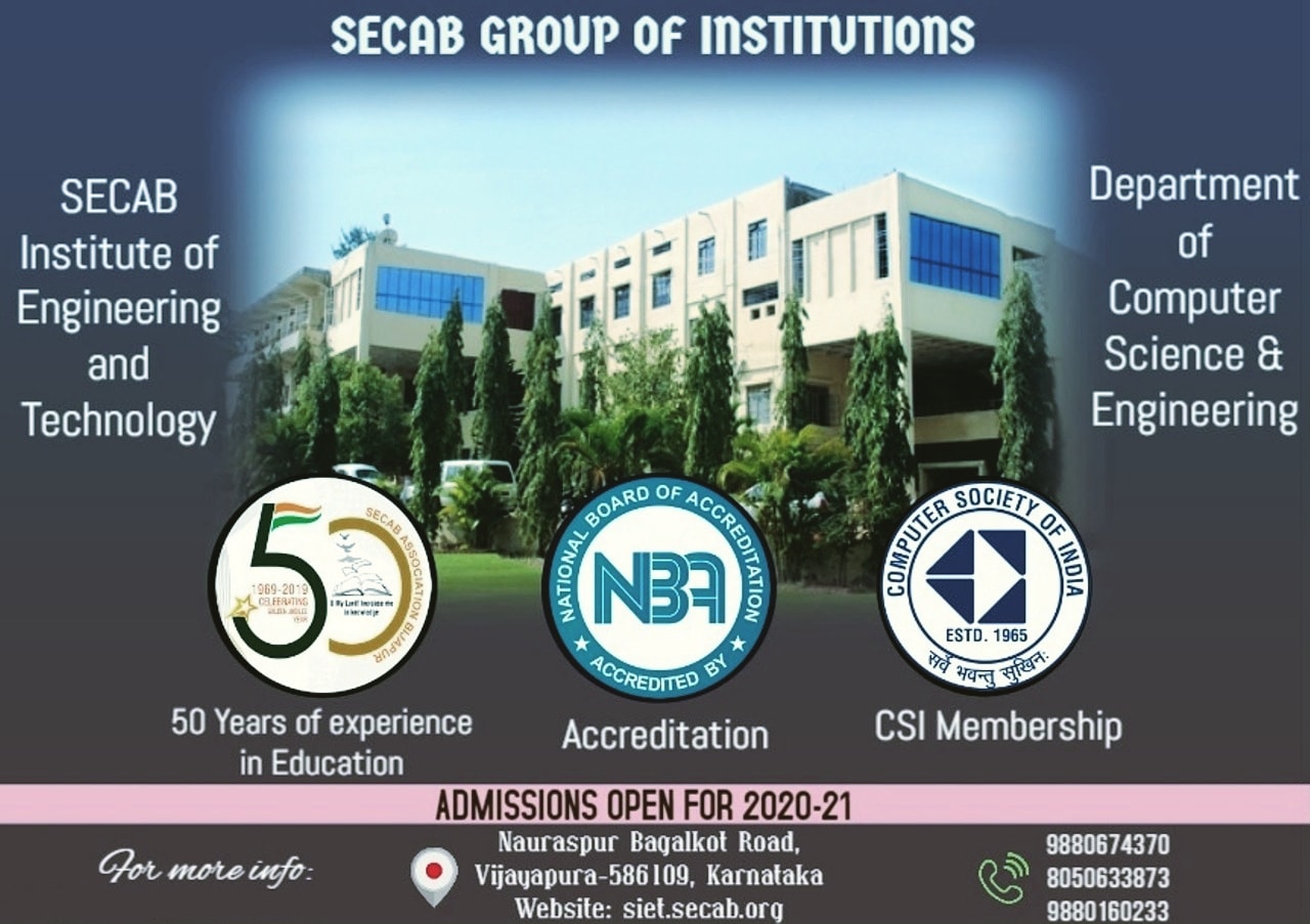 Secab - Dept. of Computer science & Engineering ,Vijayapura- Karnataka ...