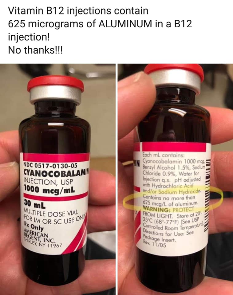 do b12 injections contain aluminum Yes, vitamin b 12 shots have in them Sacramento Vitamin B12 Injections Select Your Start Date:14th October vitamin d and b12
