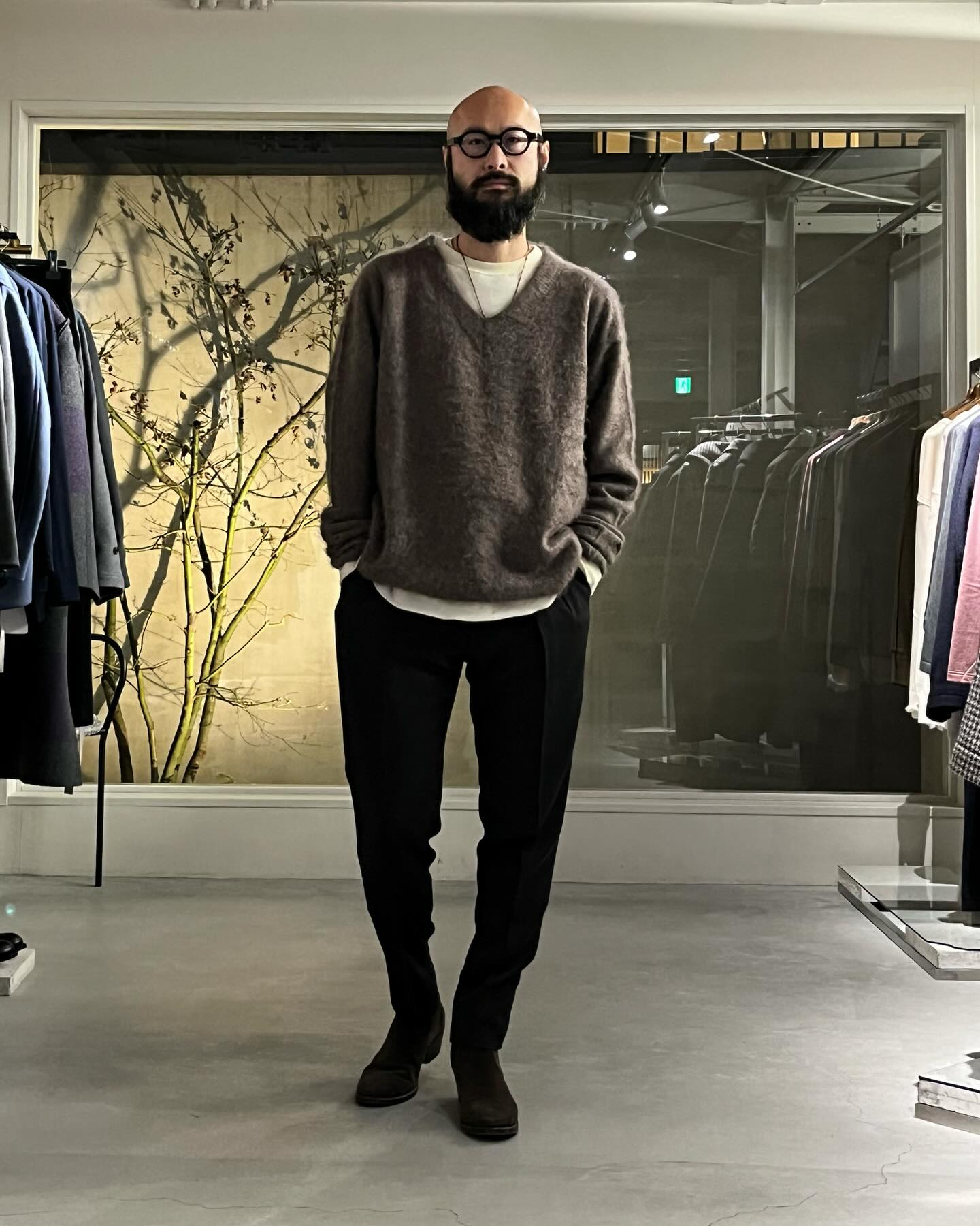rainmaker MINK CASHMERE V NECK SWEATER 【公式通販】