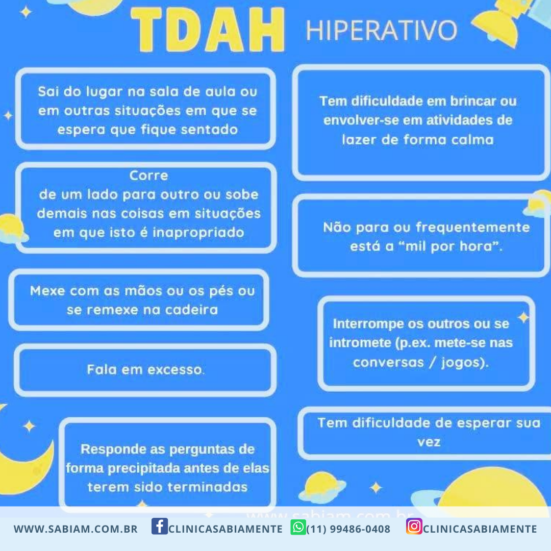 SabiaMente - Sinais do TDAH 🔷🔶 O TDAH é um transtorno no...