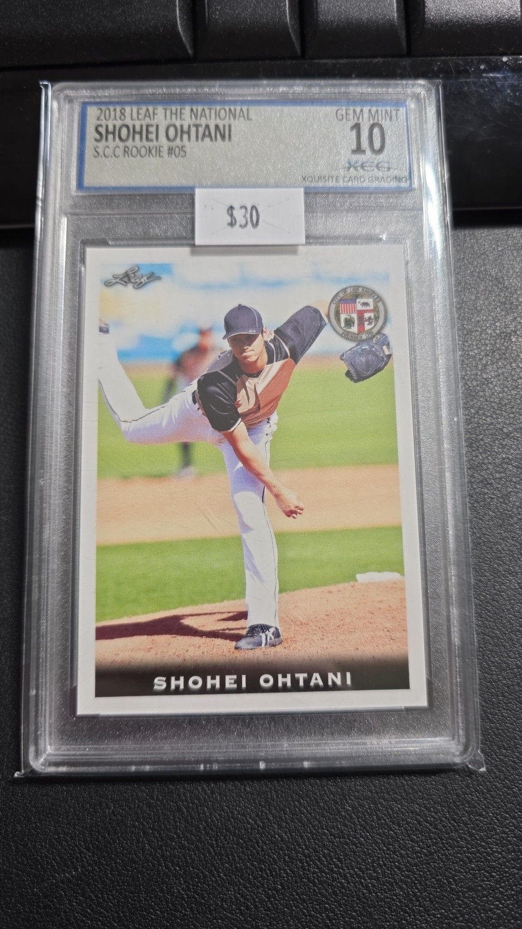 2018 Leaf Shohei Ohtani Rookie card graded Gem Mint 10