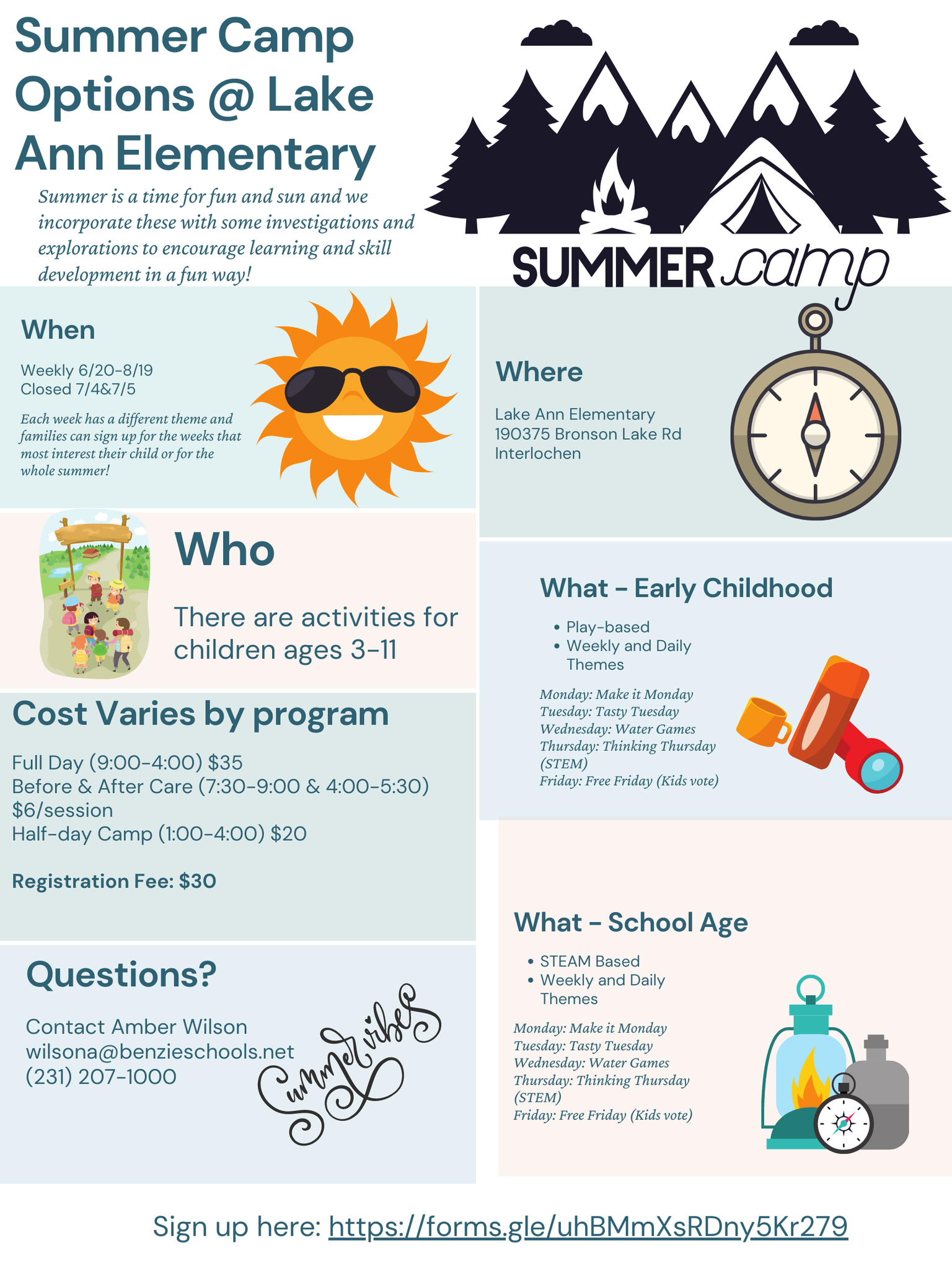 Summer Camp Options at... - Benzie County Central Schools | Facebook