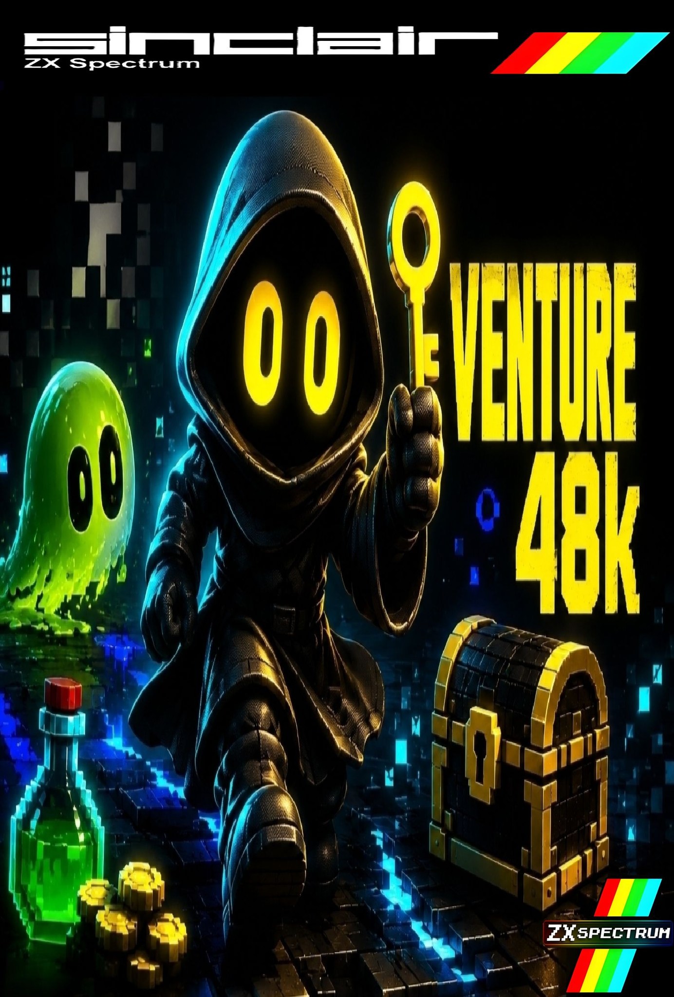 Venture 48k roguelike adventure game for ZX Spectrum