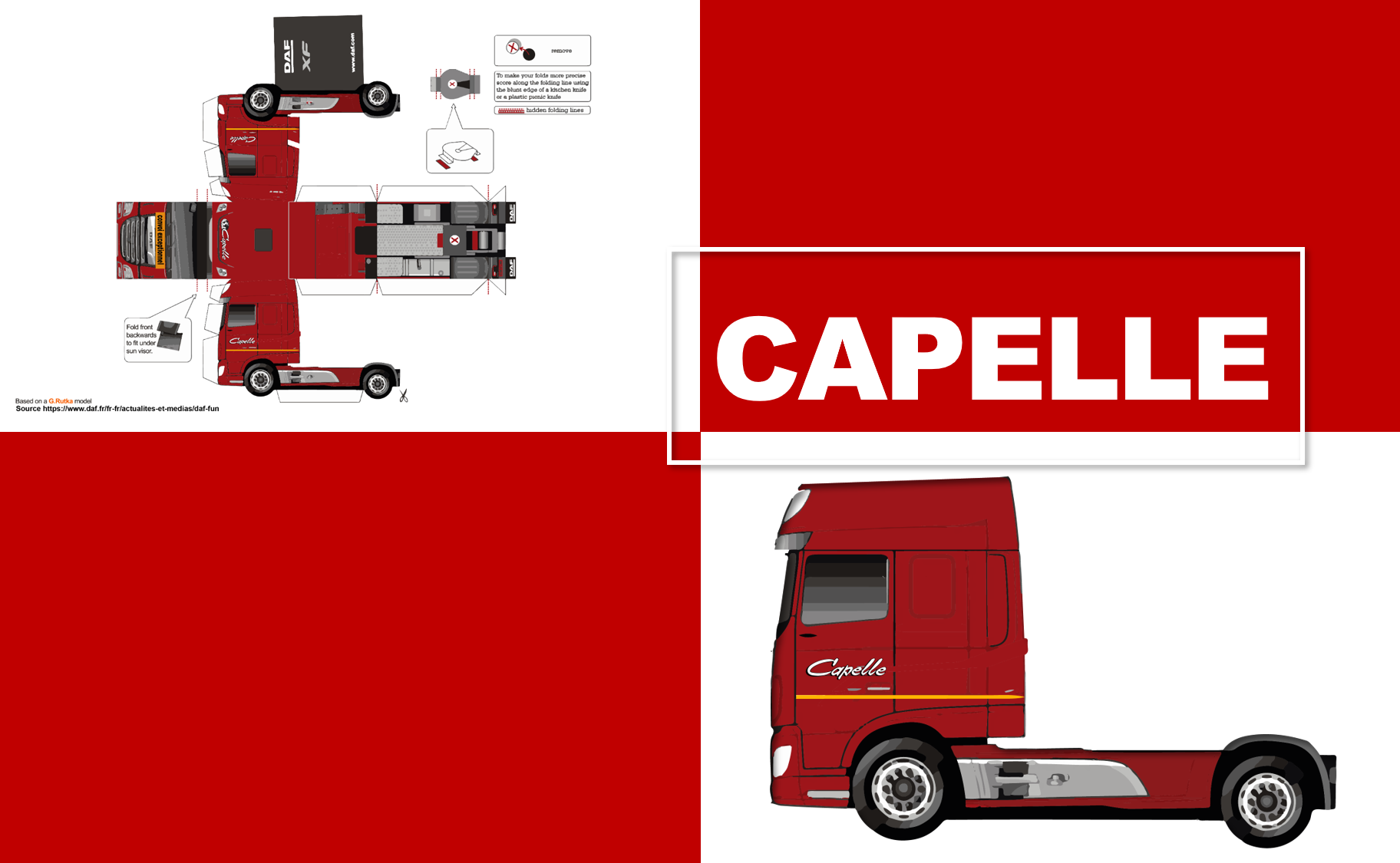 Maquette De Camion De Pompier En Papier A Imprimer
