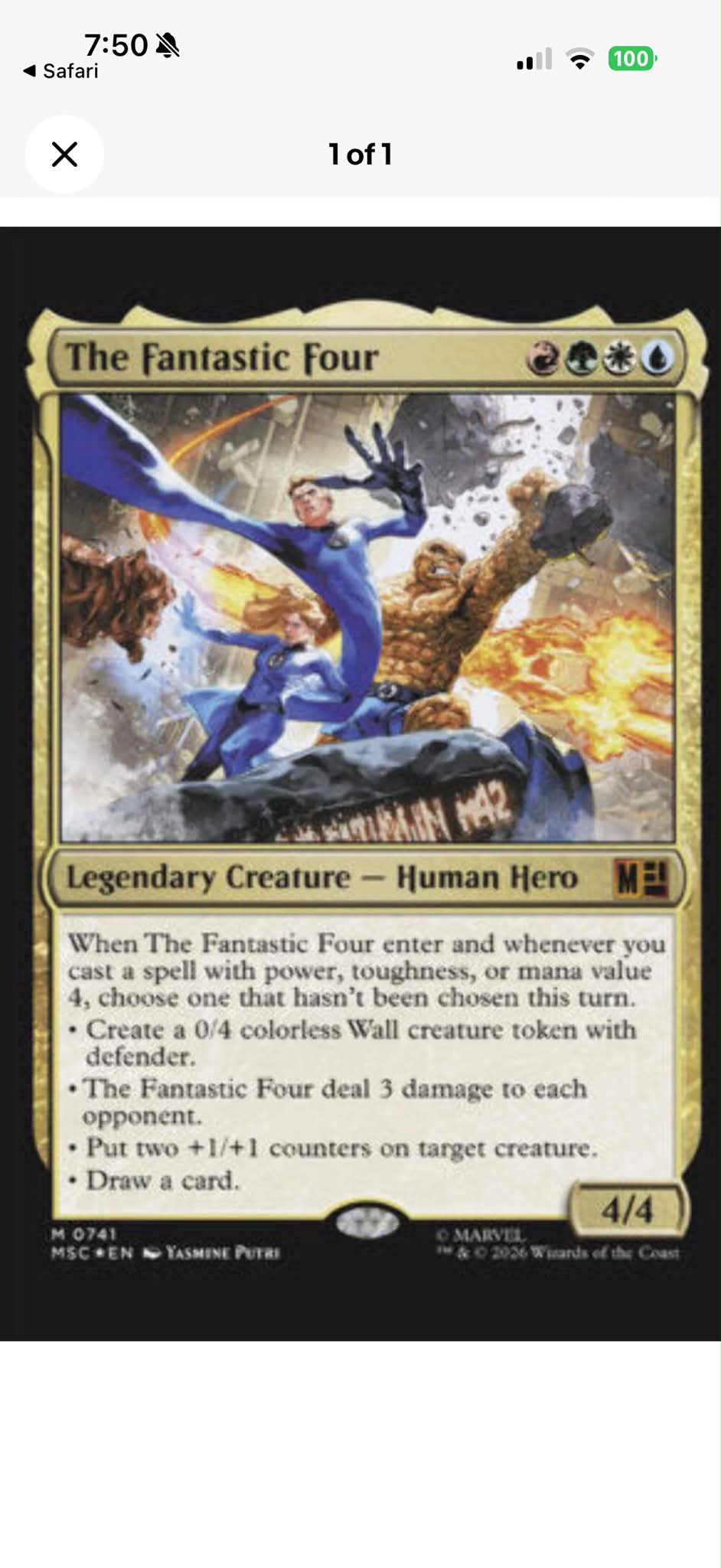 Magic: the Gathering's The Fantastic Four card missing from precon