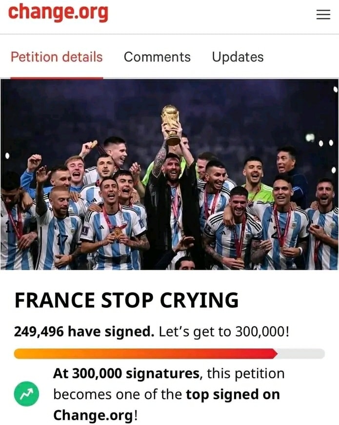 Troll Football EU - Argentina fans have launched counter petition ...