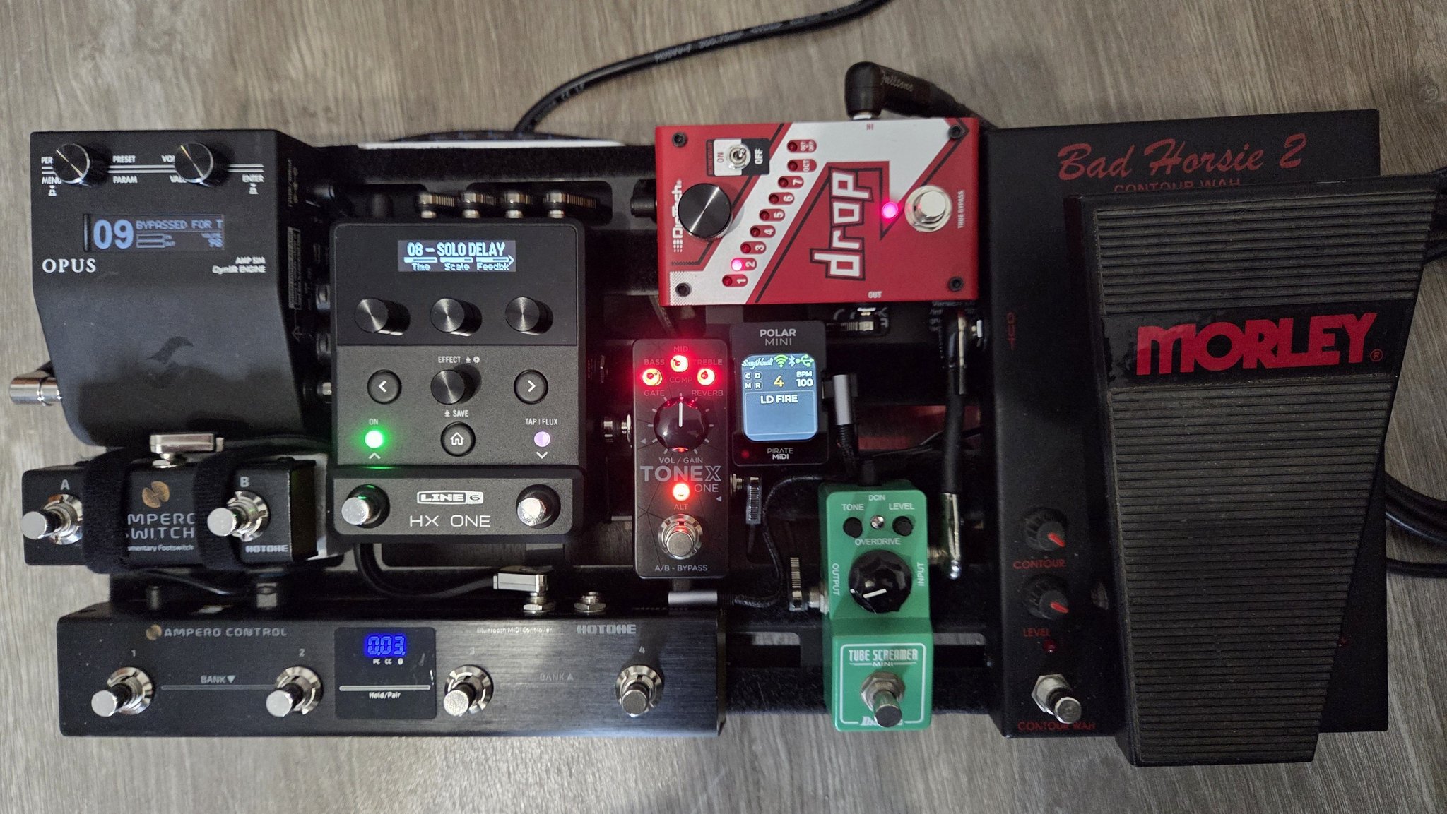How to connect Line6 HX Stomp XL to Tonex One for preset control