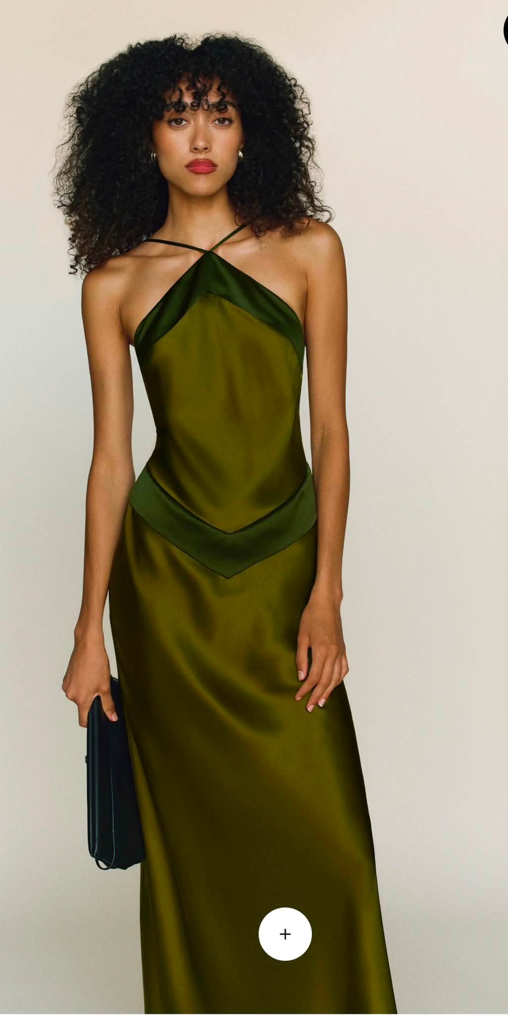 forever 21 long green dress size : large [