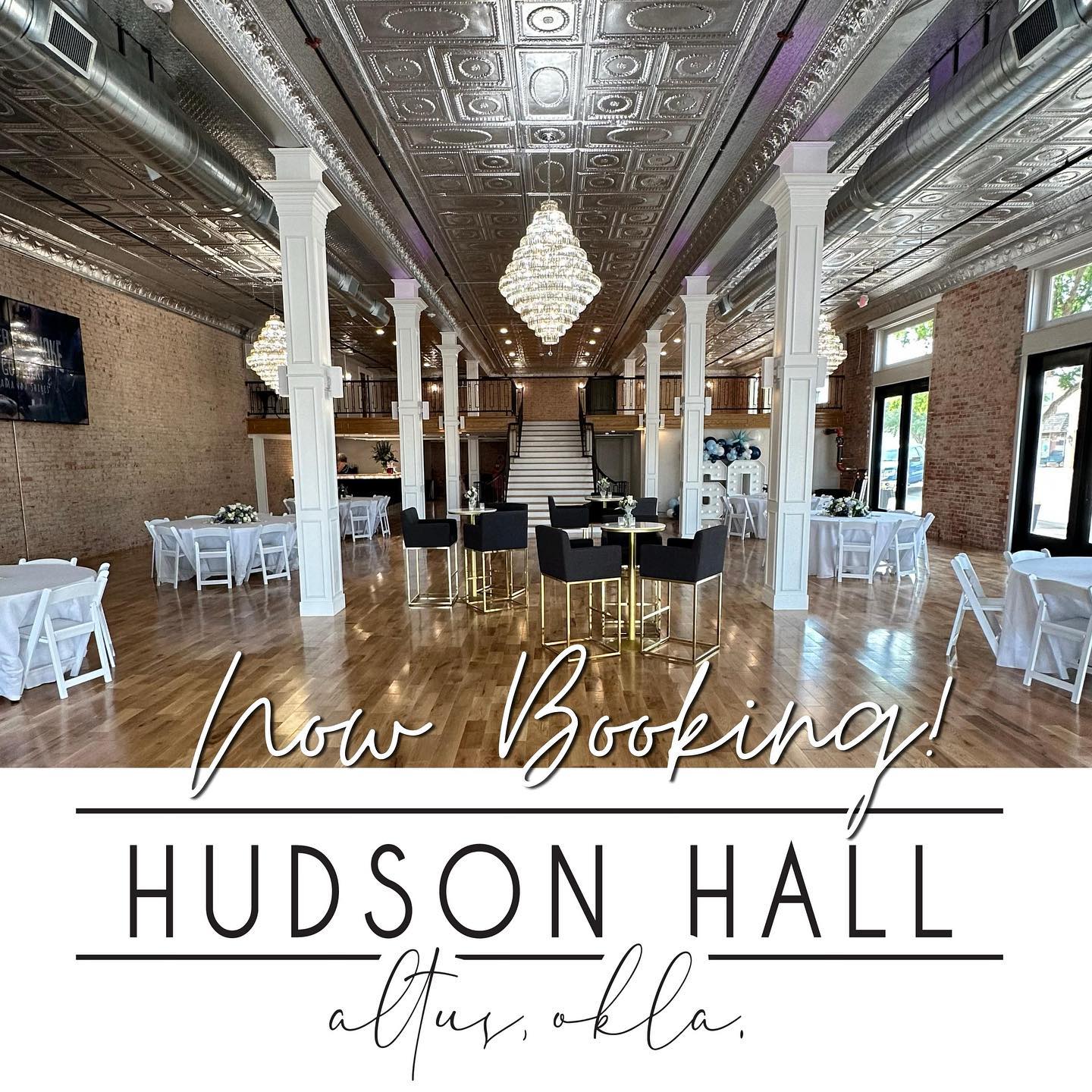 Hudson Hall - We are officially open for bookings!