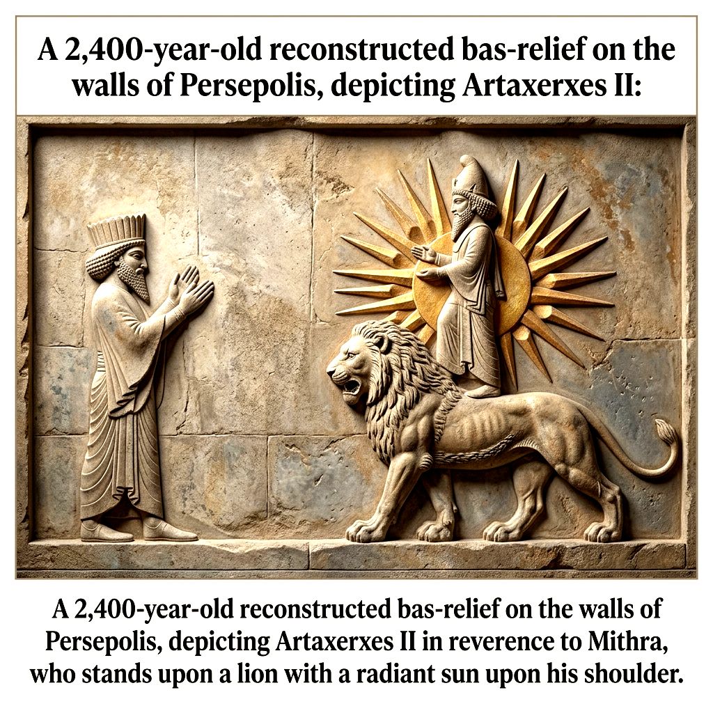 Iran's Lion & Sun Emblem** The Sun (Mehr/Mithra), a symbol of