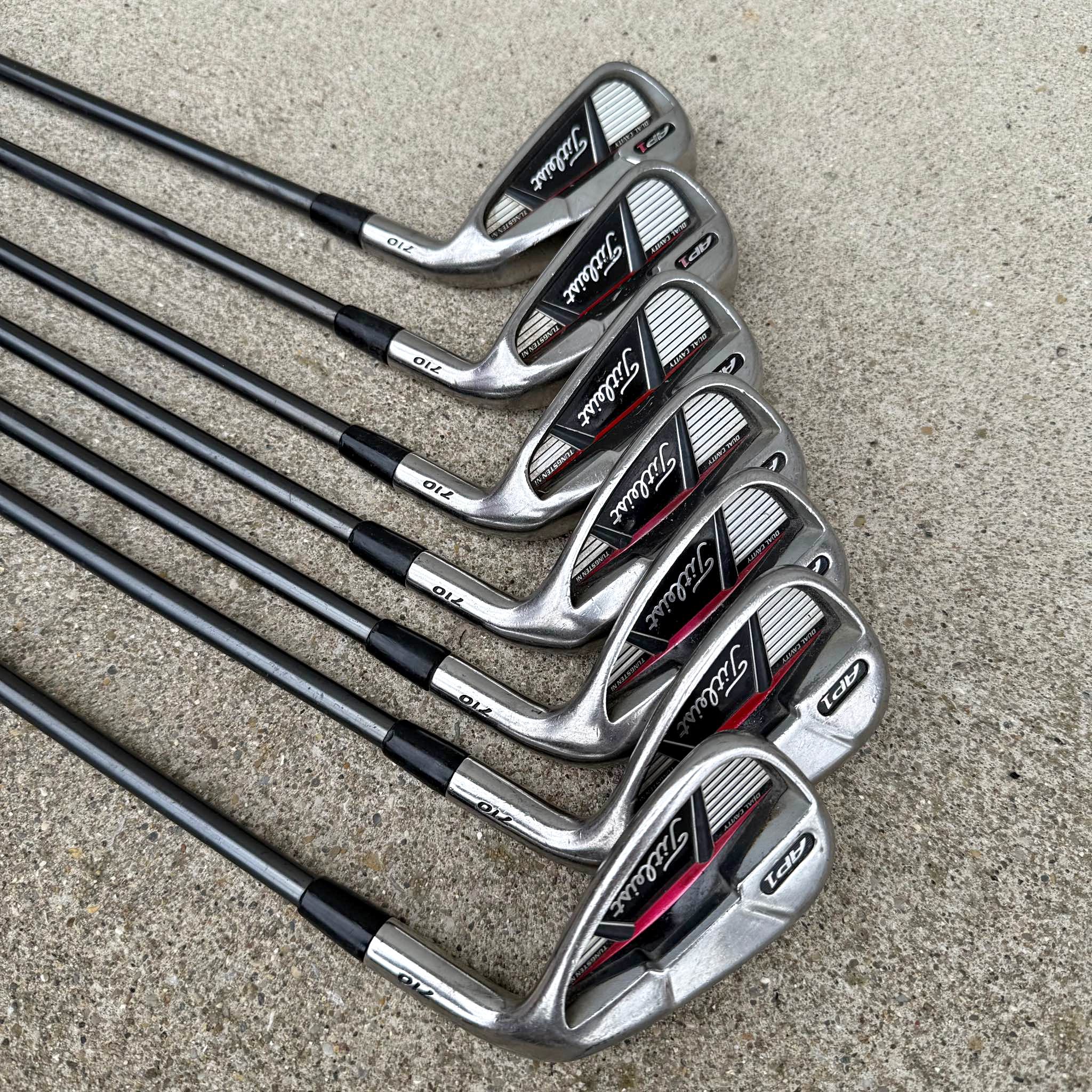 Titleist AP1 710 5-PW & W Iron Set Steel Shaft 75 G Regular Flex Aldila ...