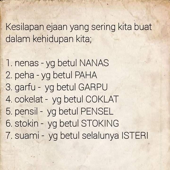 Ejaan No 7 Tu Perhati Betul Betul Pakar Diari Hati Facebook