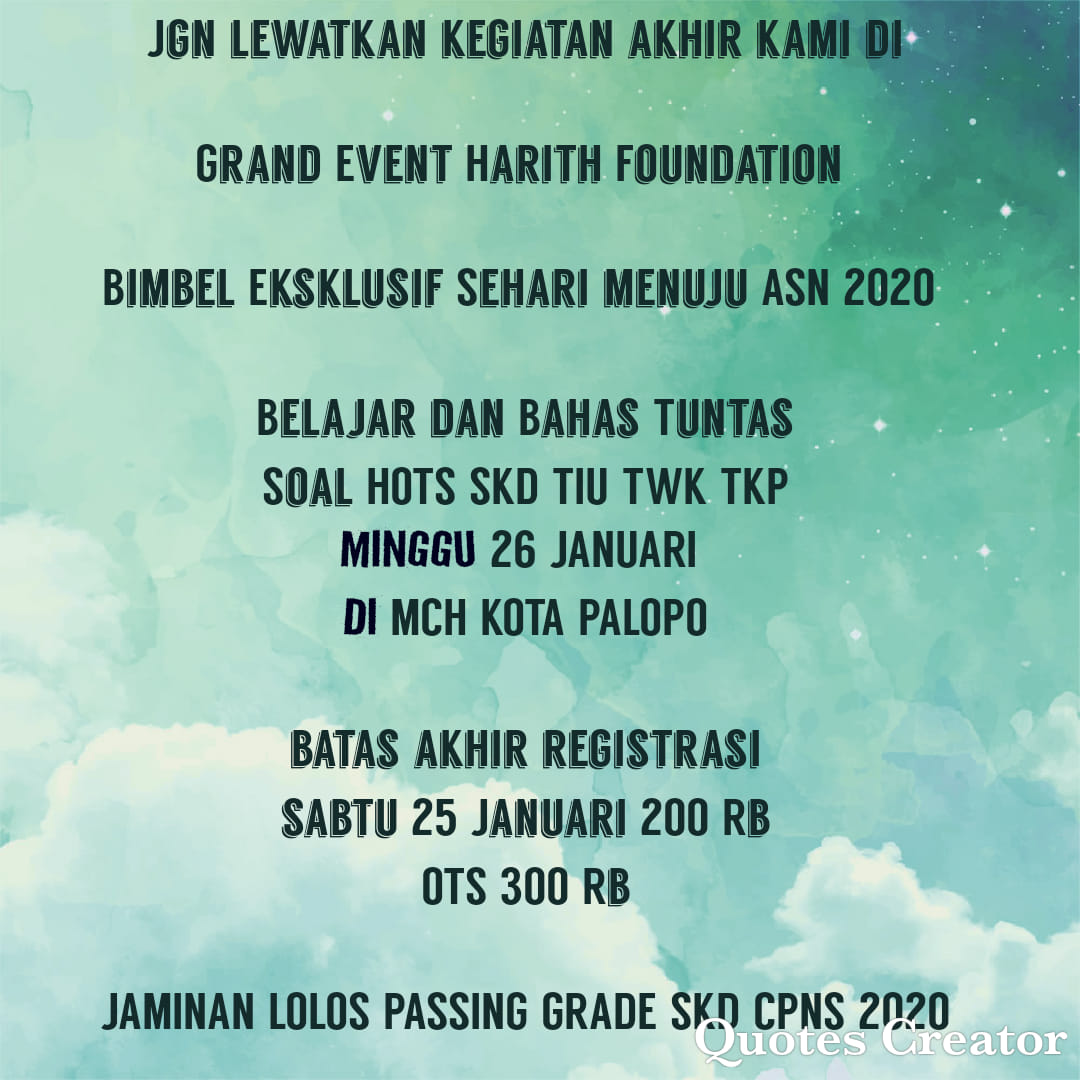 Harith Foundation Posty Facebook