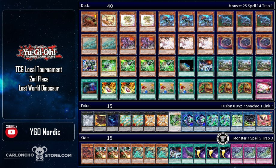 yugioh lost world dino deck Complete Custom for Yu-Gi-Oh! You can Special Summon 1 Jurraegg Token (Dinosaur/EARTH/Level 1/ATK 0/DEF 0) to your opponents field in Defense Position The Lost World Dinosaur Deck