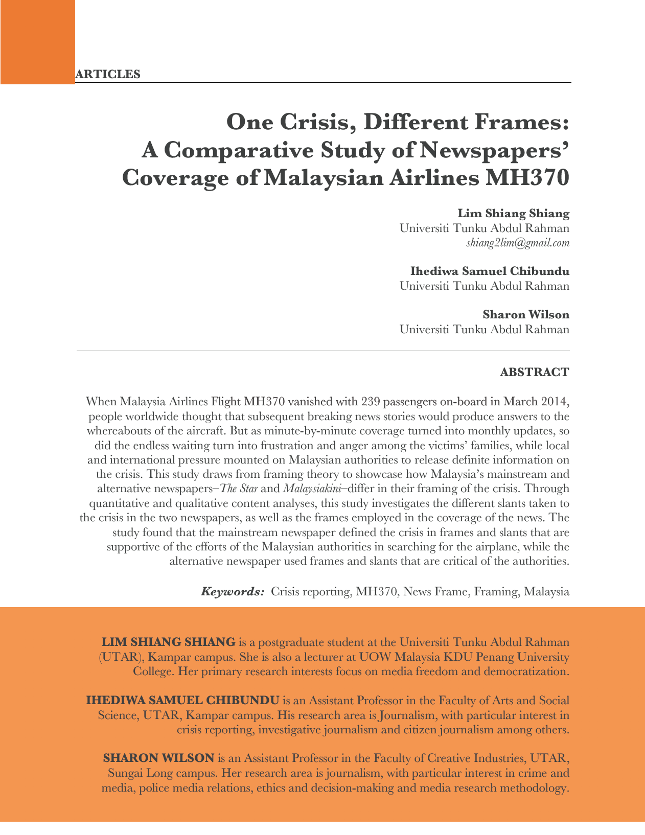 Southeast Asian Media Studies Association - One Crisis, Different ...