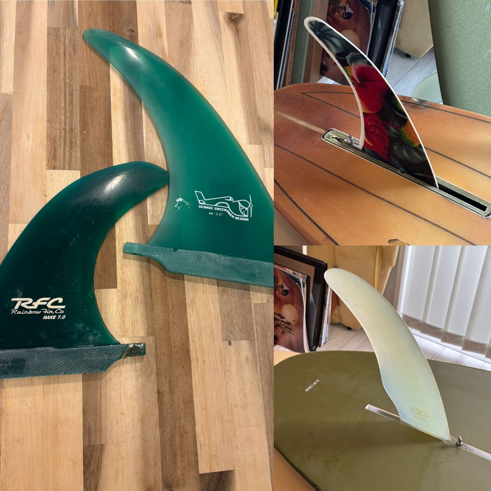 マリンスポーツ Hawaiian Pro Designs カットフィン 8.5インチ
