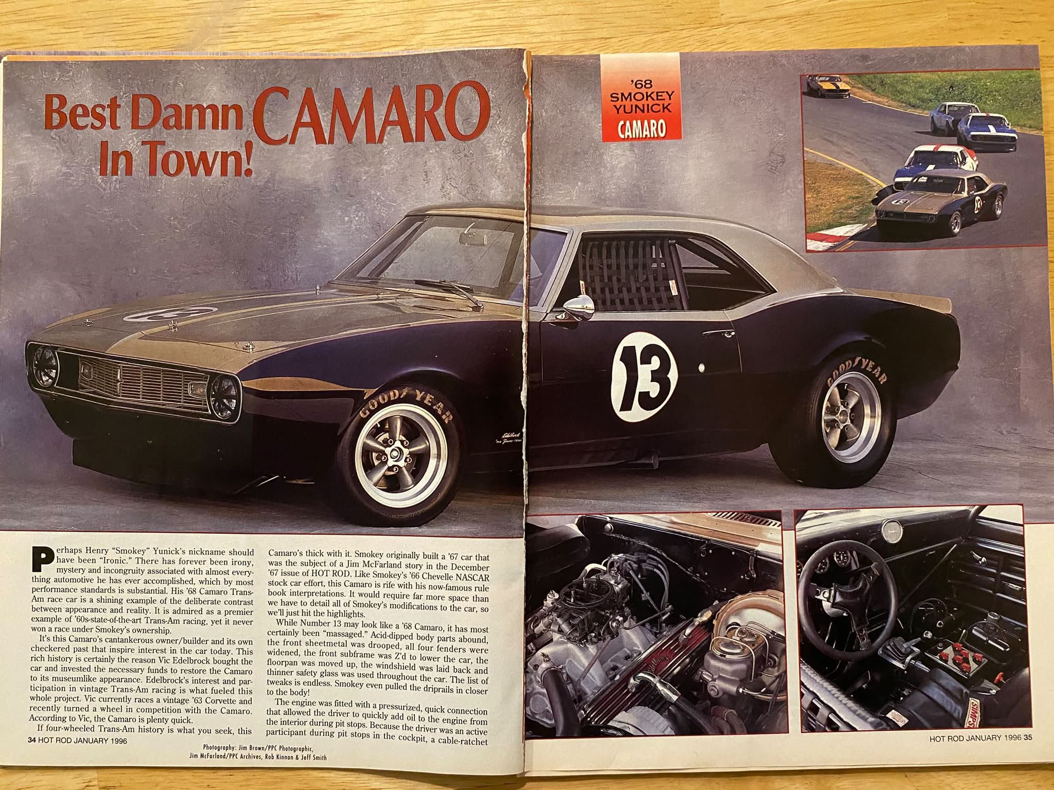 Smokey Yunick's 1967 Camaro at Riverside Trans-Am