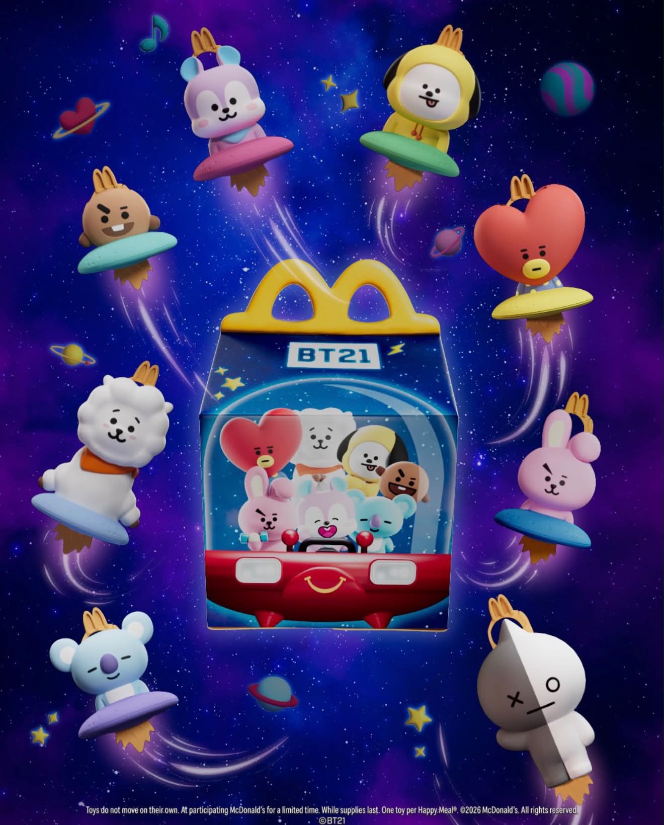 McDonald's x BT21 Happy Meal! Starting July 14th, Happy Meals at