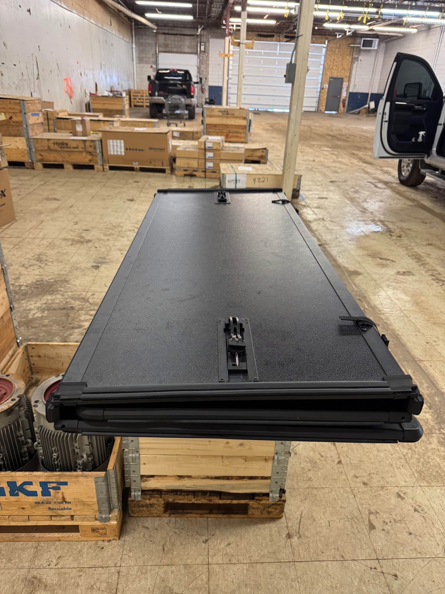 DNA MOTORING New Upgrade Truck Bed Top Hard Solid Tri-Fold Tonneau Cover Compatible