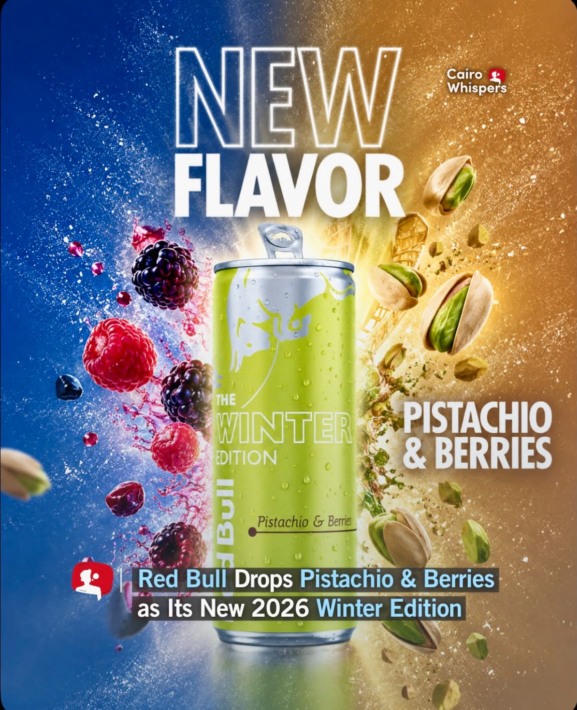 Red Bull's 2026 winter edition is pistachio and berries flavored