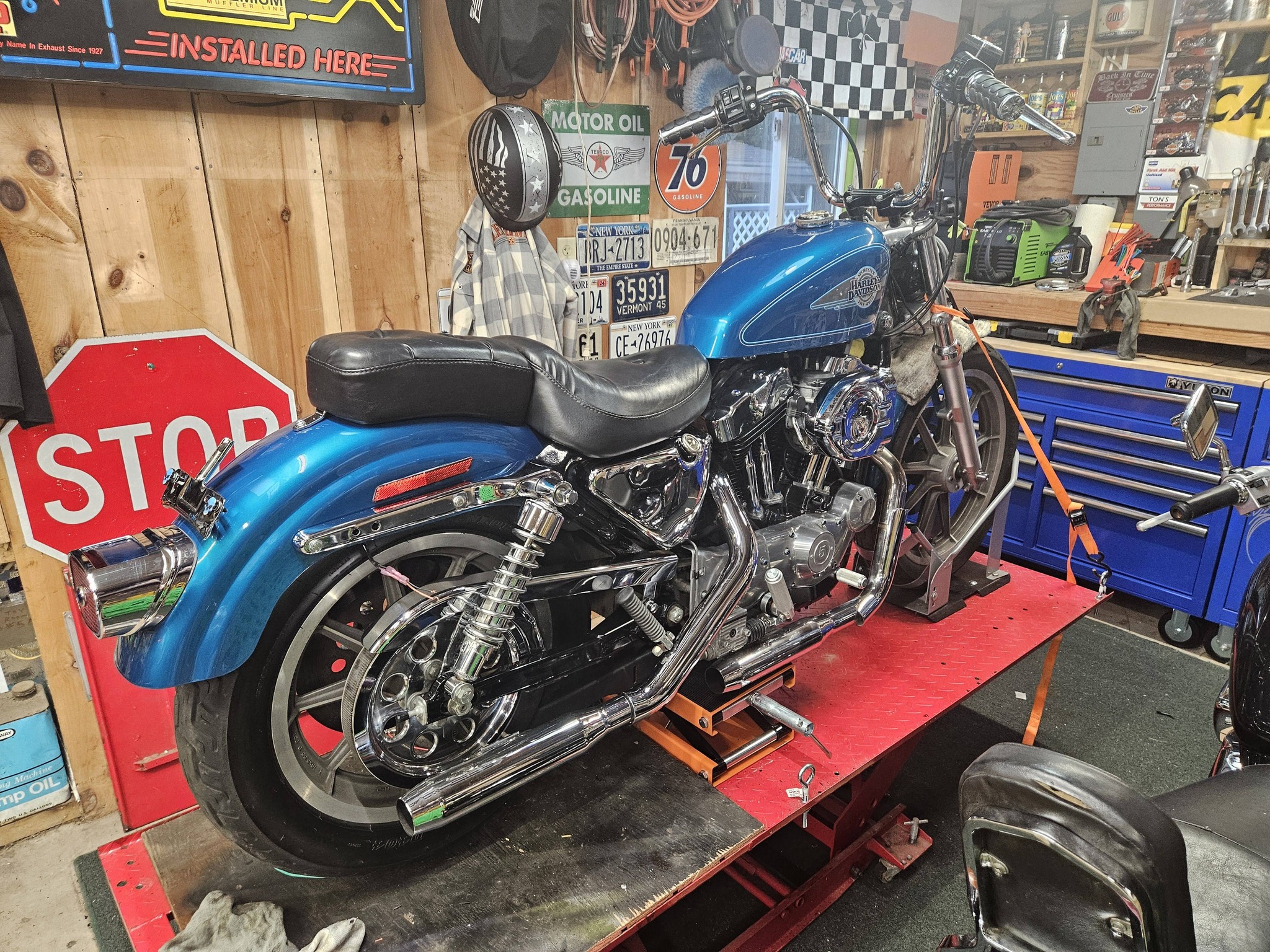 What parts need to be replaced after a motorcycle front-end collision?