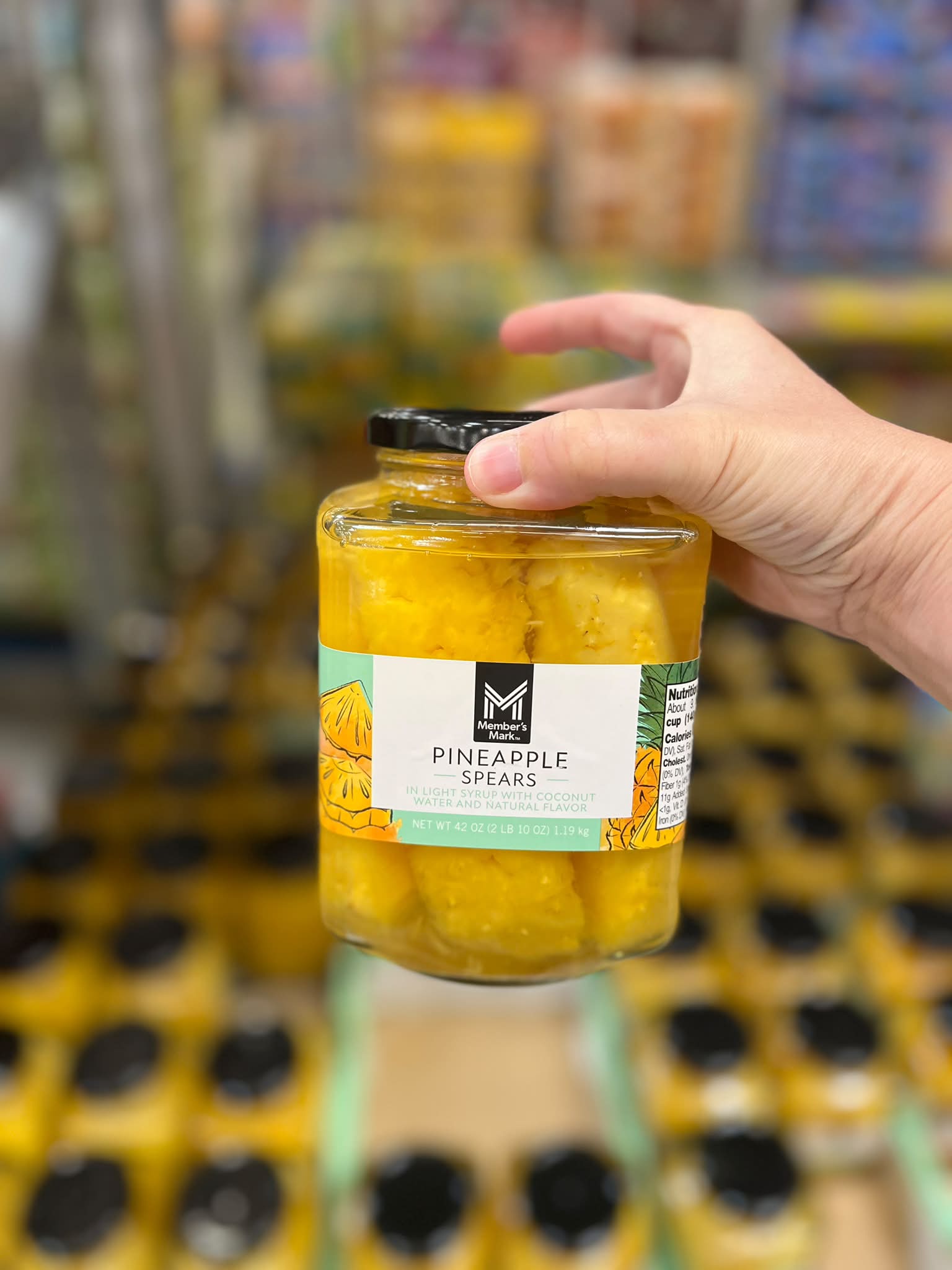 Member's Mark pineapple spears in light syrup with coconut water