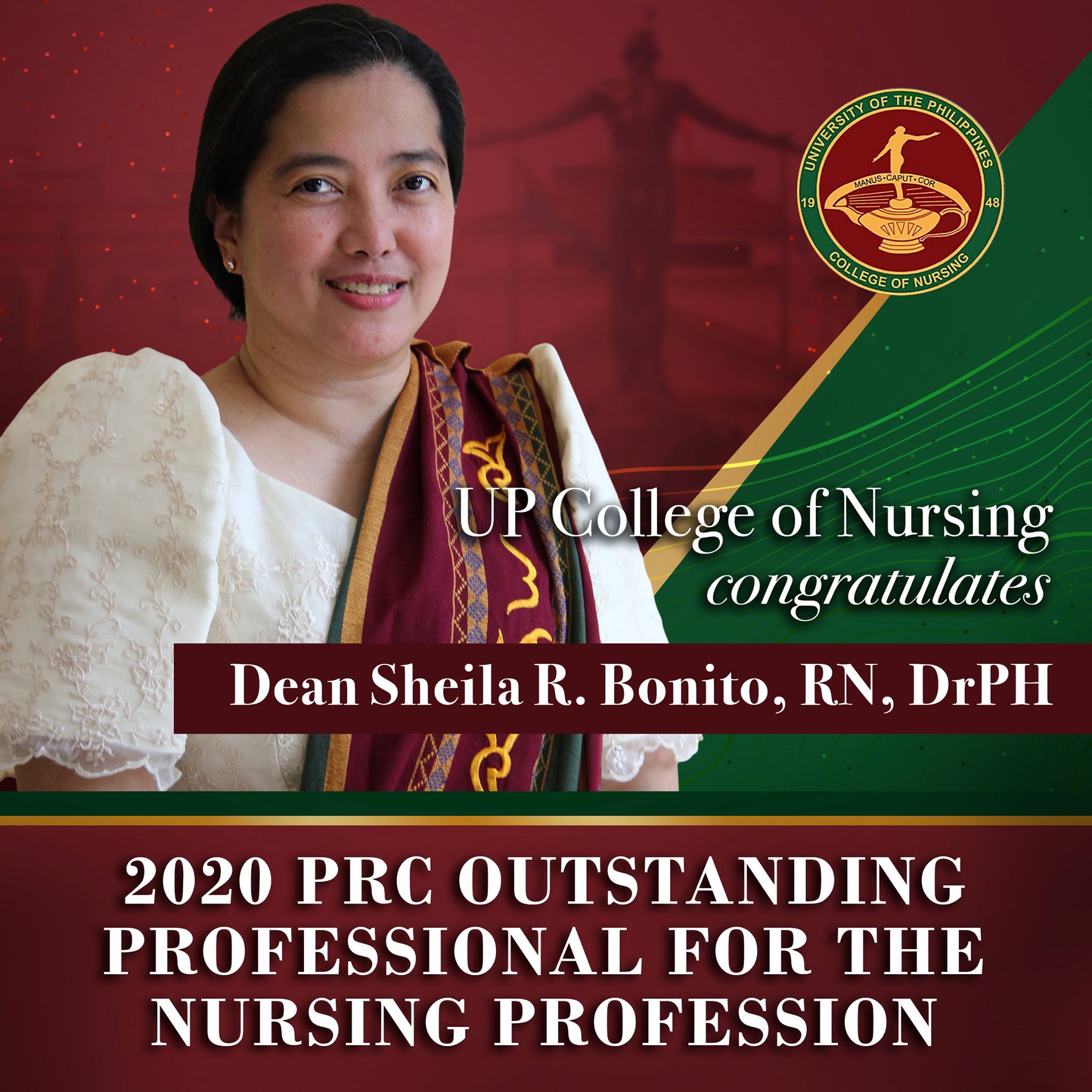 UP College of Nursing - Congratulations to Dean Sheila R. Bonito, RN ...