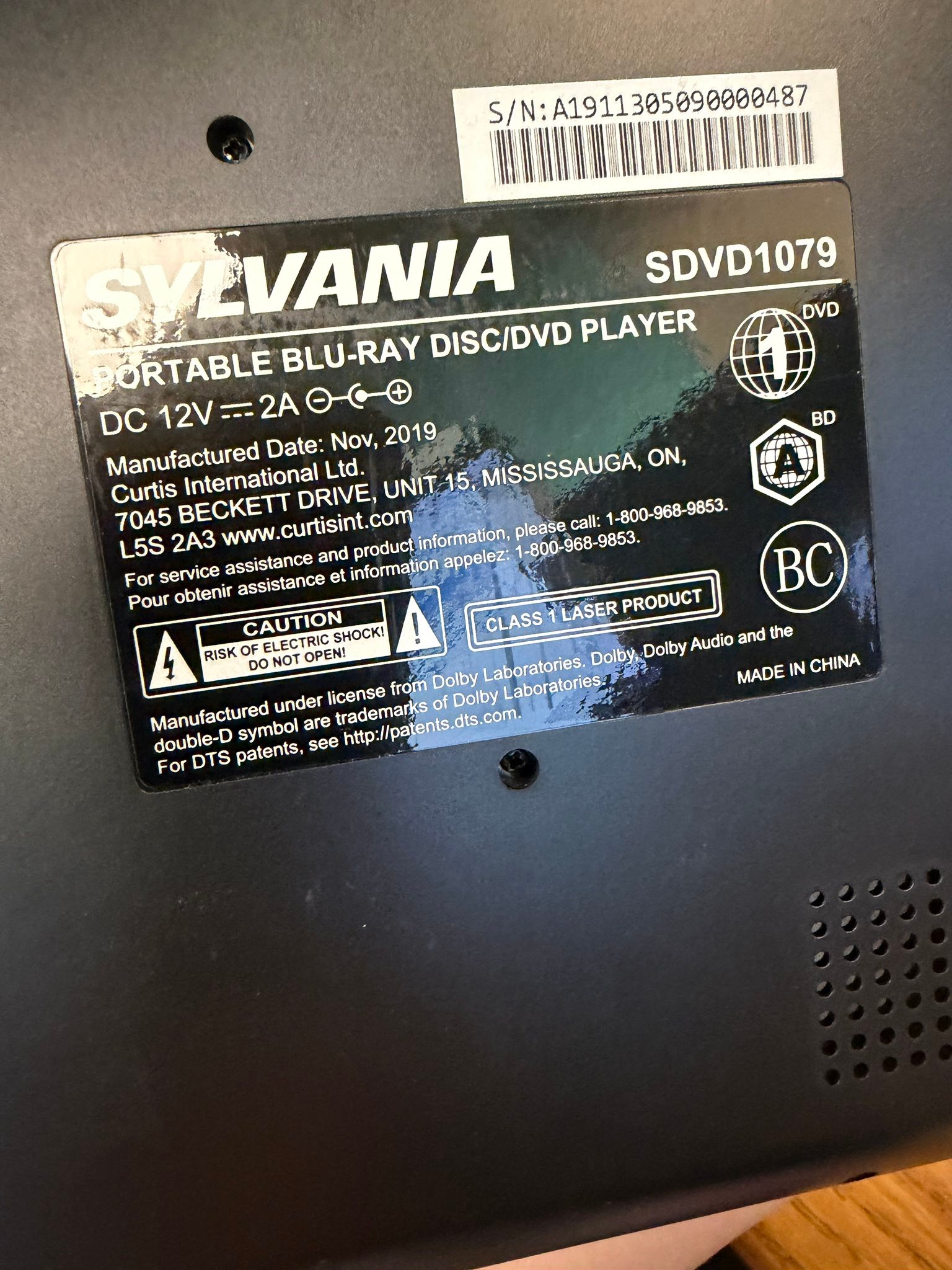 Didar EVP-203 Portable Blu-ray Disc Player Flip Top Compact Power