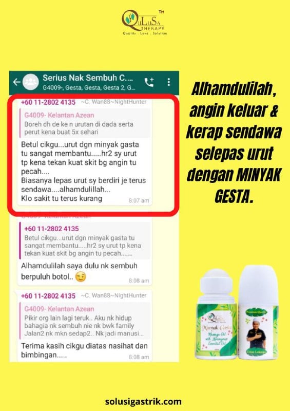 Abang Urut Urut Perut Buang Angin Dan Medu
