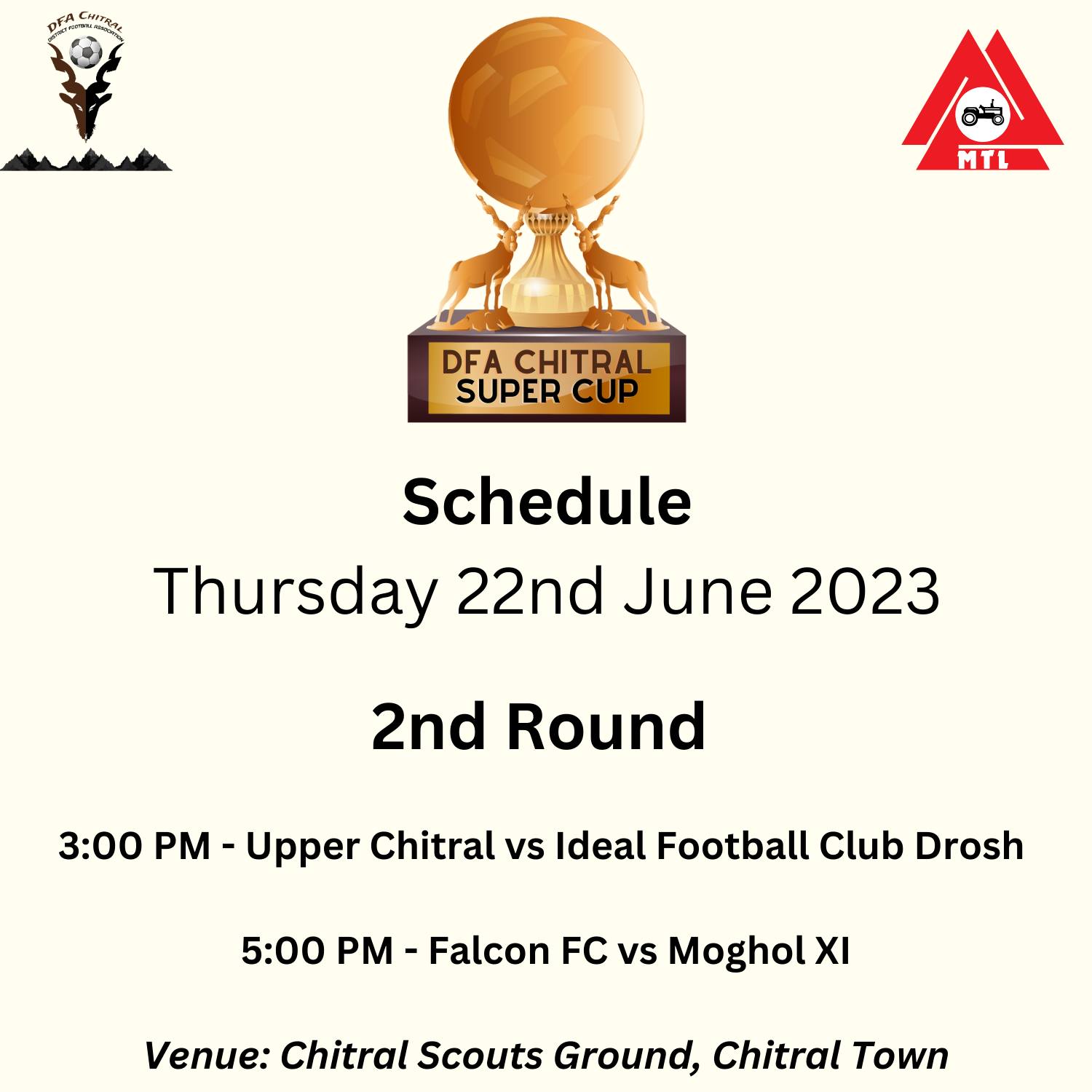 Today's matches... - District Football Association Chitral | Facebook