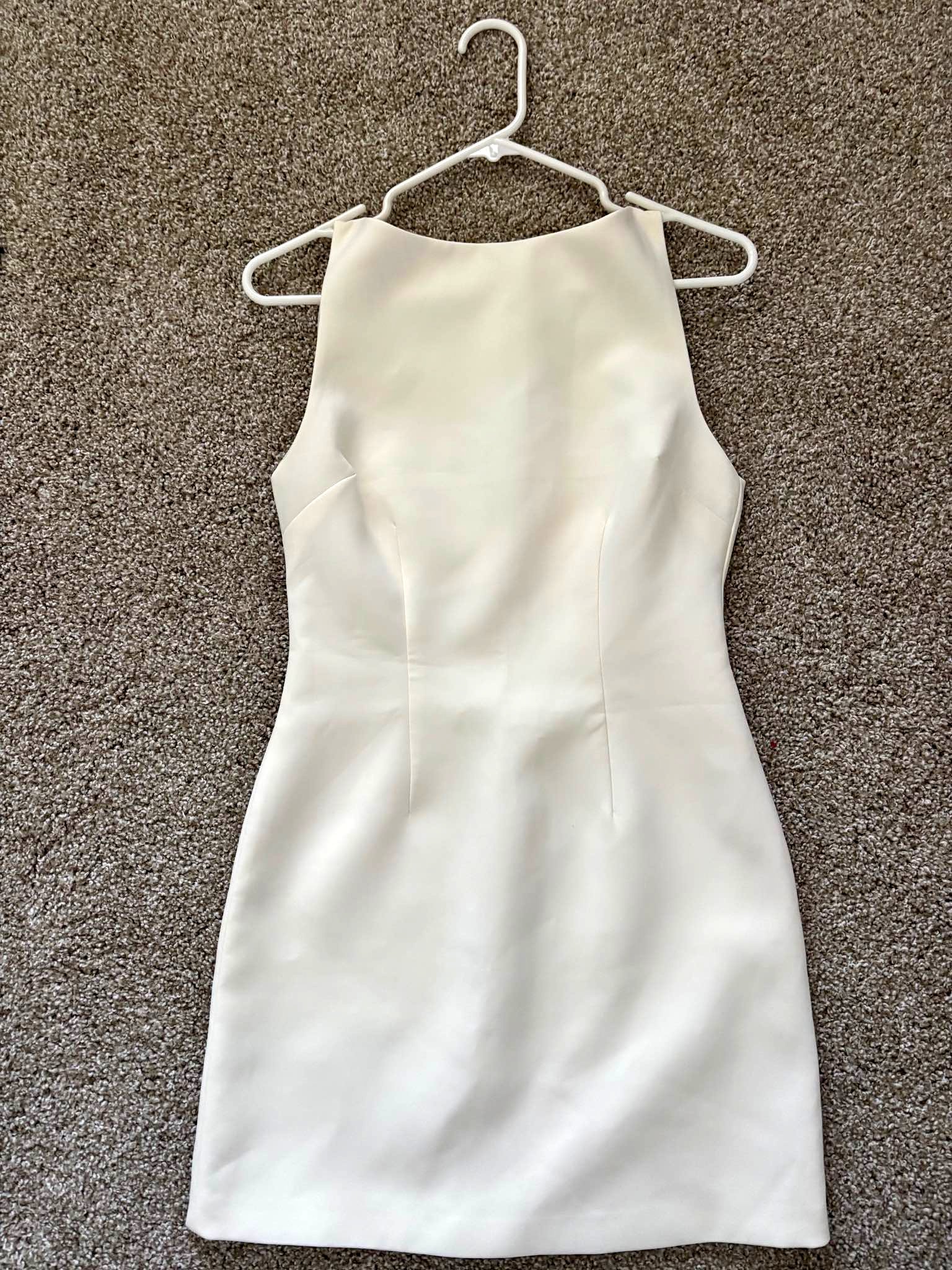 white shorts dress for women Anne Satin Mini Short / White | MESHKI main image 1