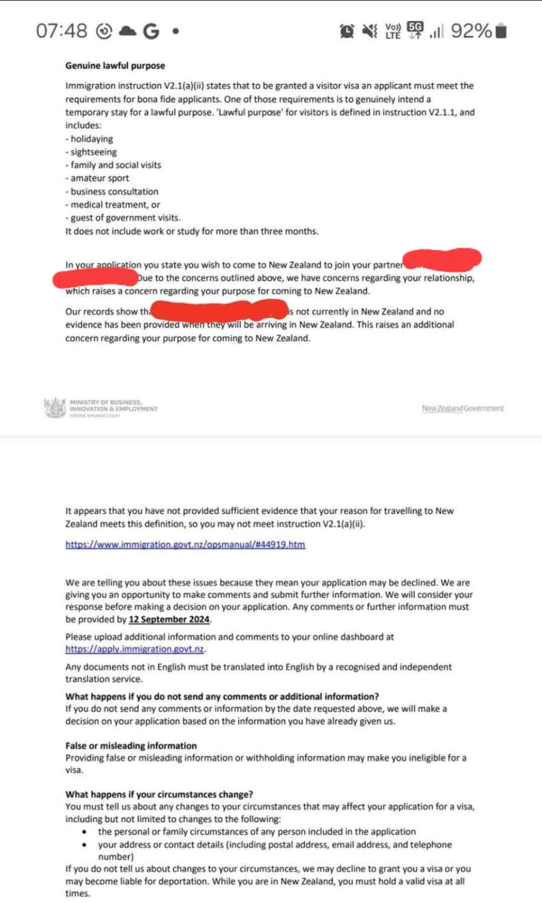 Migrants In New Zealand - Support Group | Hii I just got a letter today ...