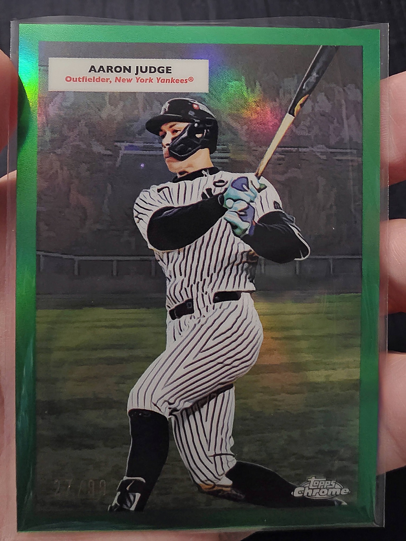 Topps Chrome Aaron Judge baseball card