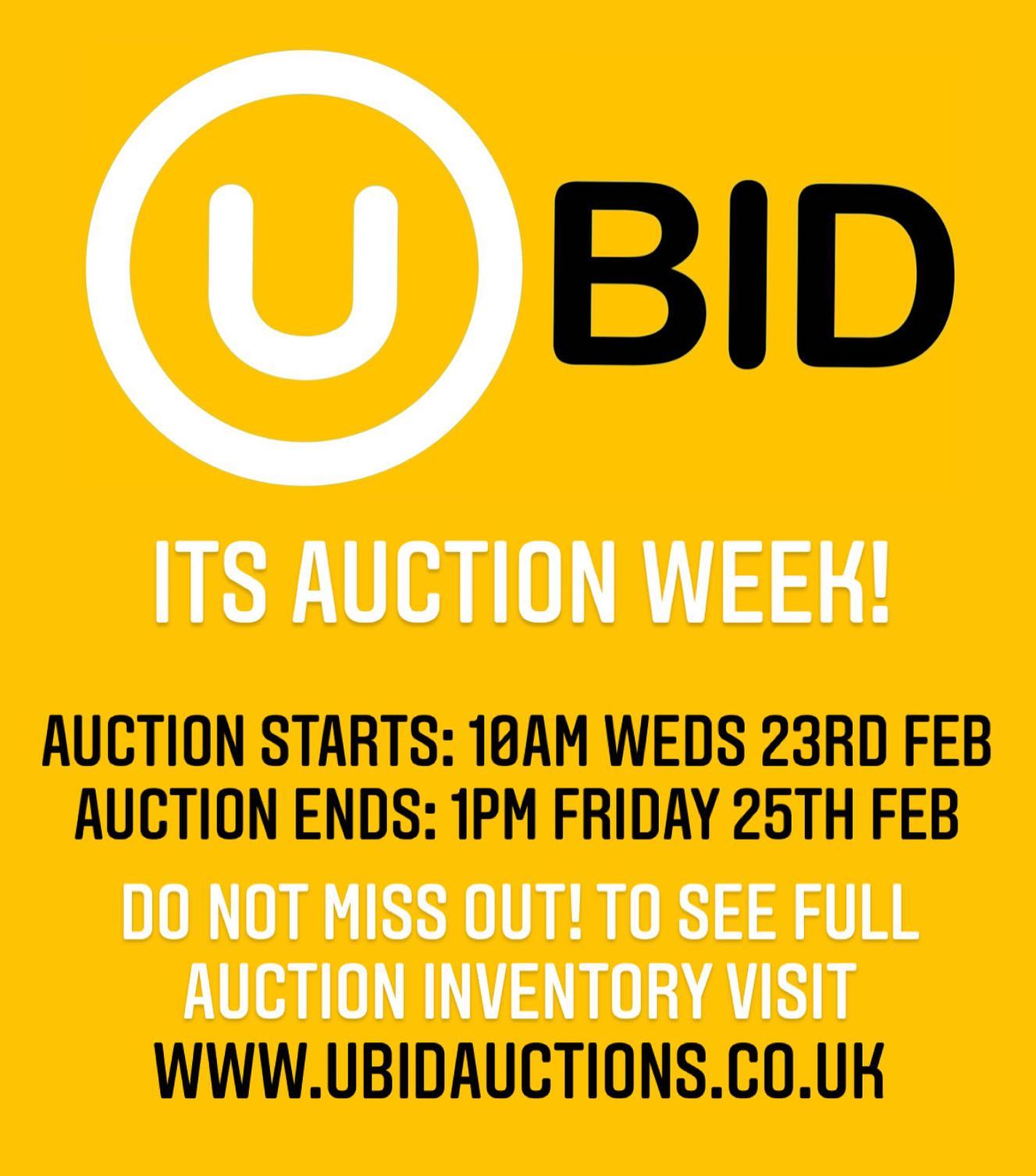 UBID Auctions - ITS AUCTION WEEK! Our Auction is back at...