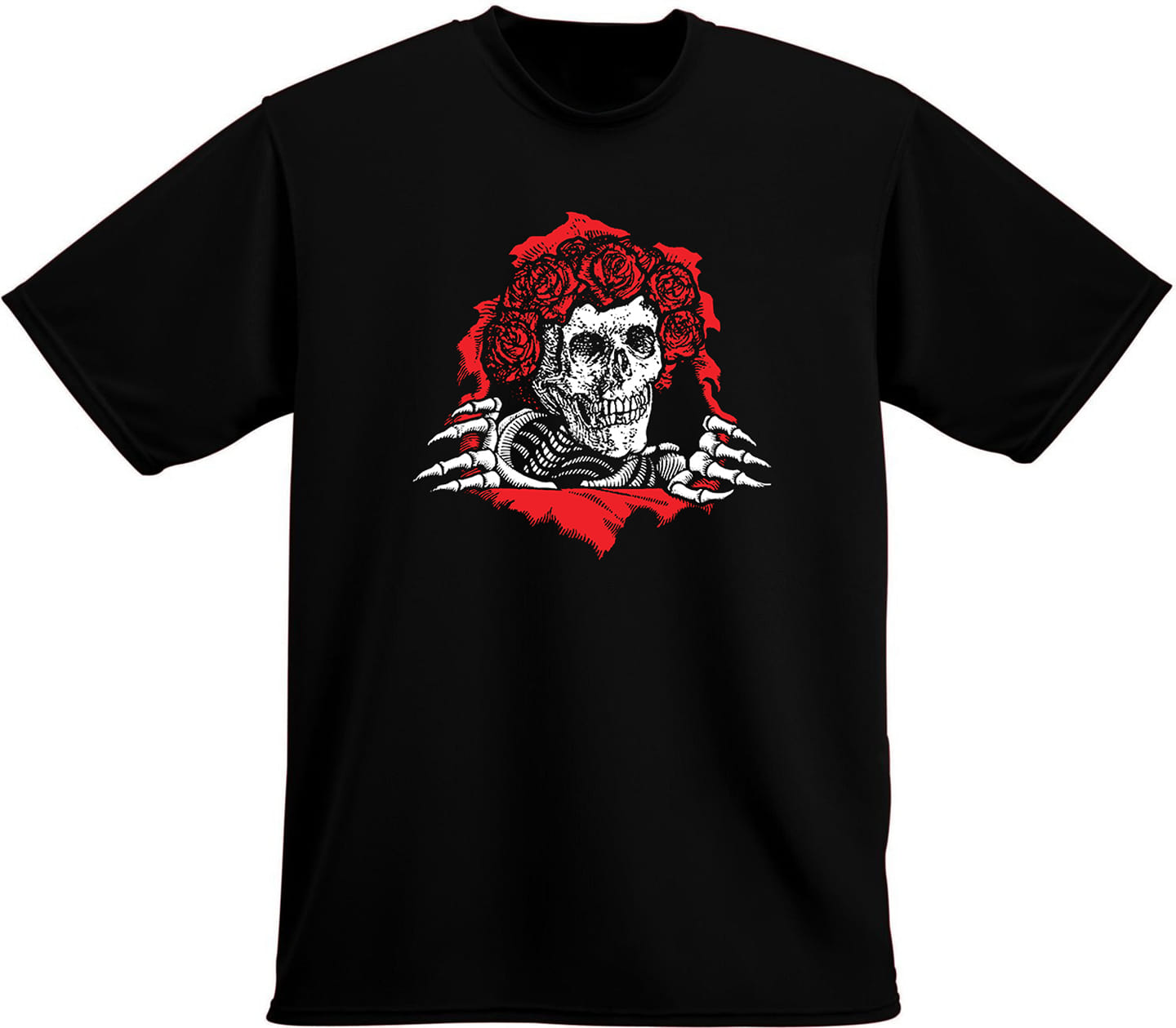 Skull Skates logo t shirt in black with white logo