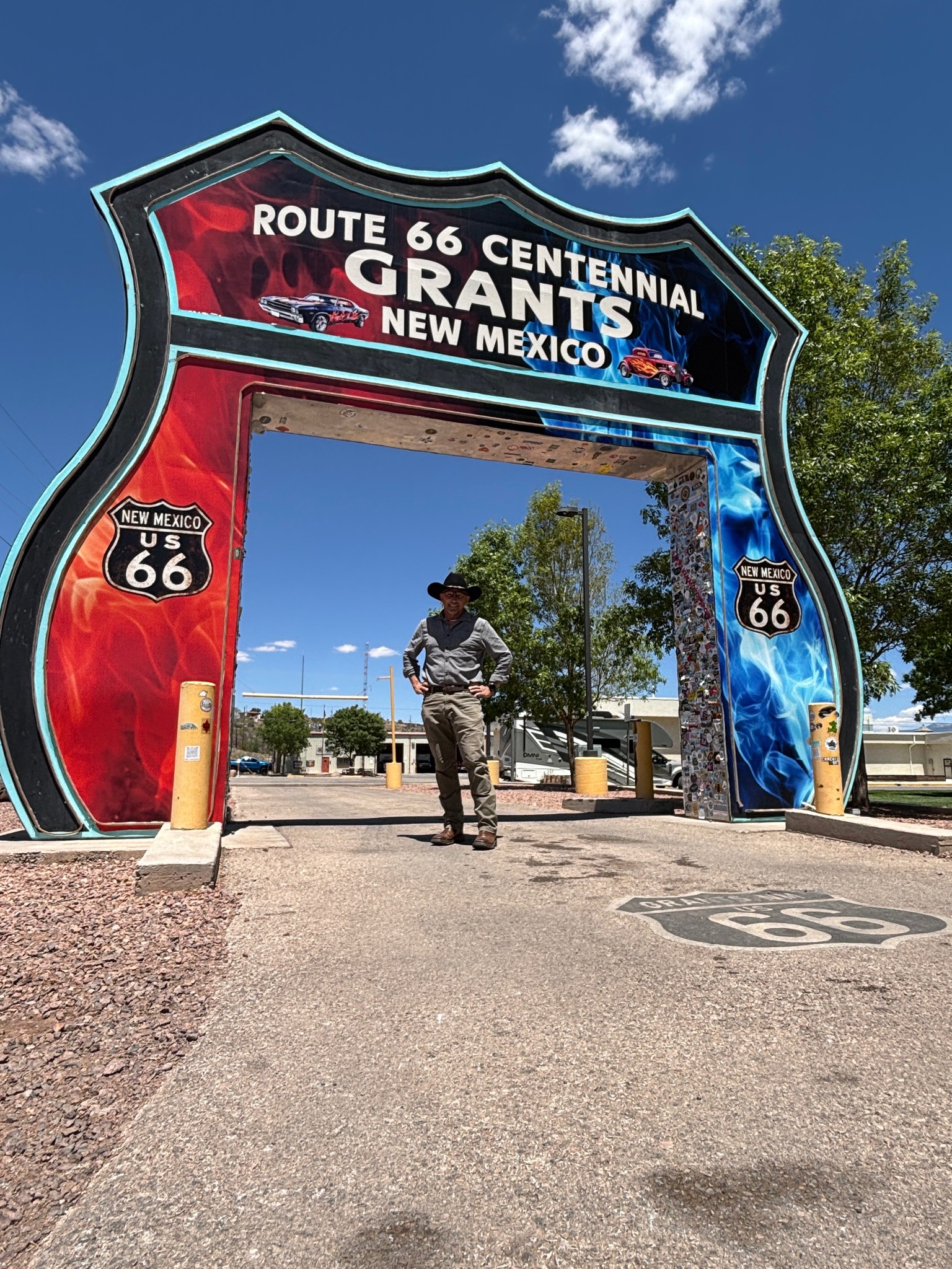 Day two on 66 and a quick walk through in Grants NM on the way to