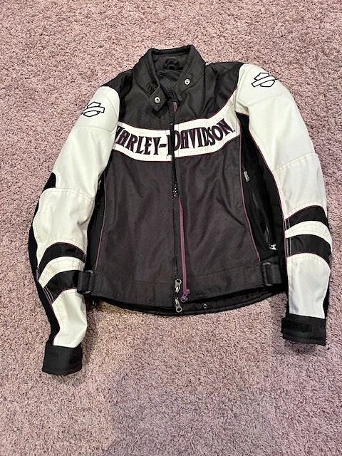 Women’s M AMSOIL Black Leather Motorcycle Riding Jacket GORGEOUS ...