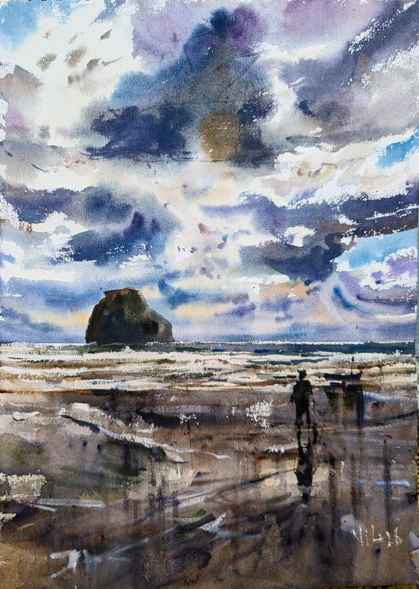 漓江十里畫廊水彩.27*76CM 2026.07.TAIWAN