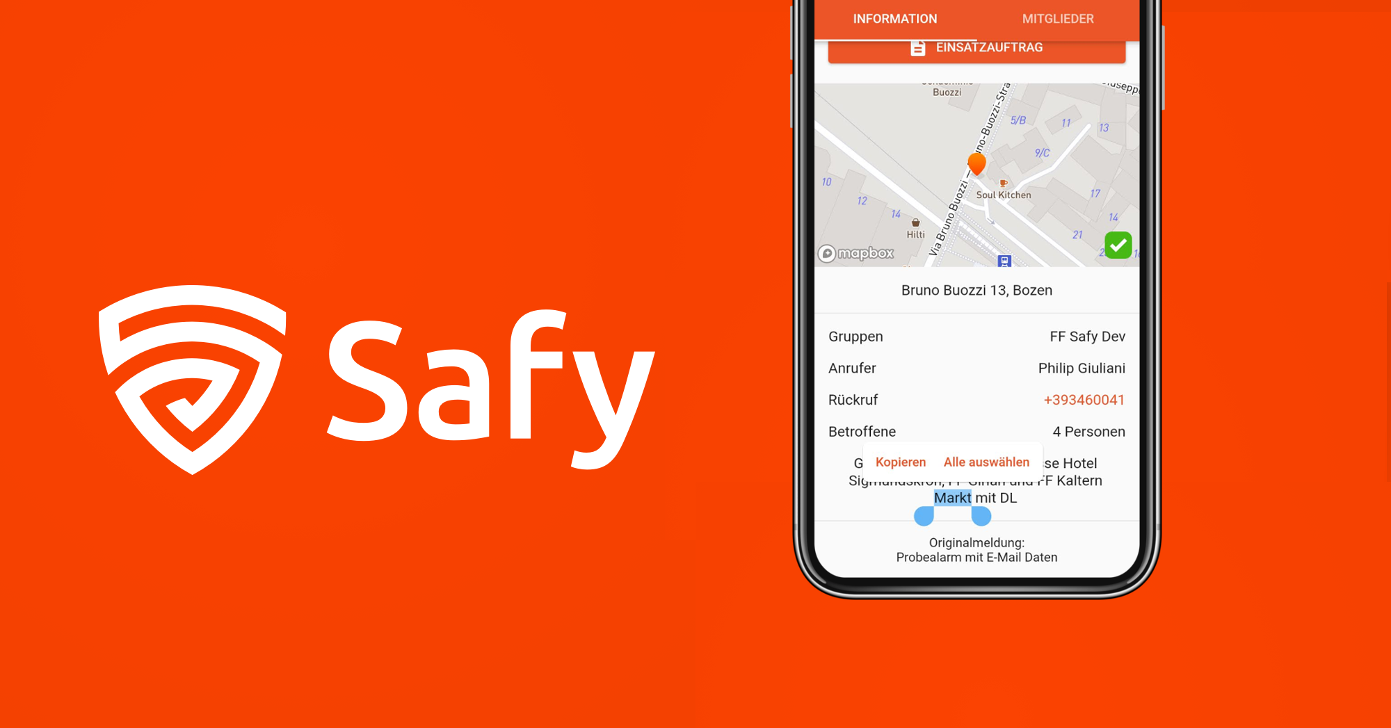 Safy - Alarmmeldesystem Südtirol