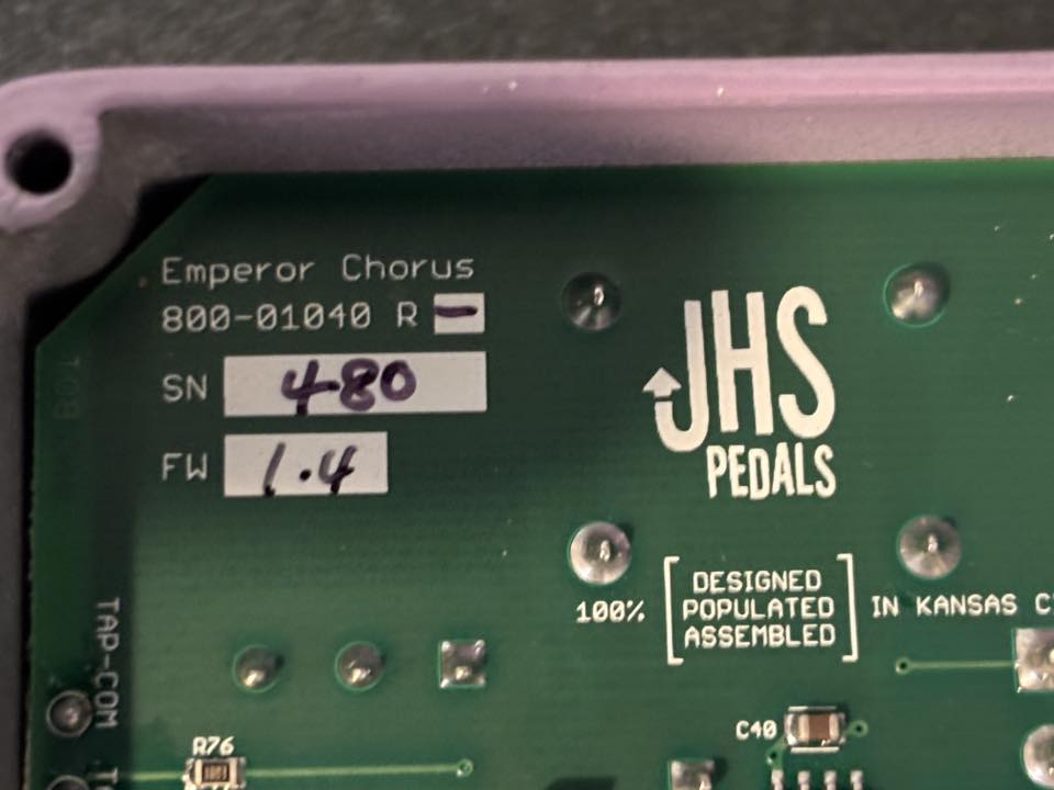 I traded some new pedals and picked up a vintage JHS Emperor V1