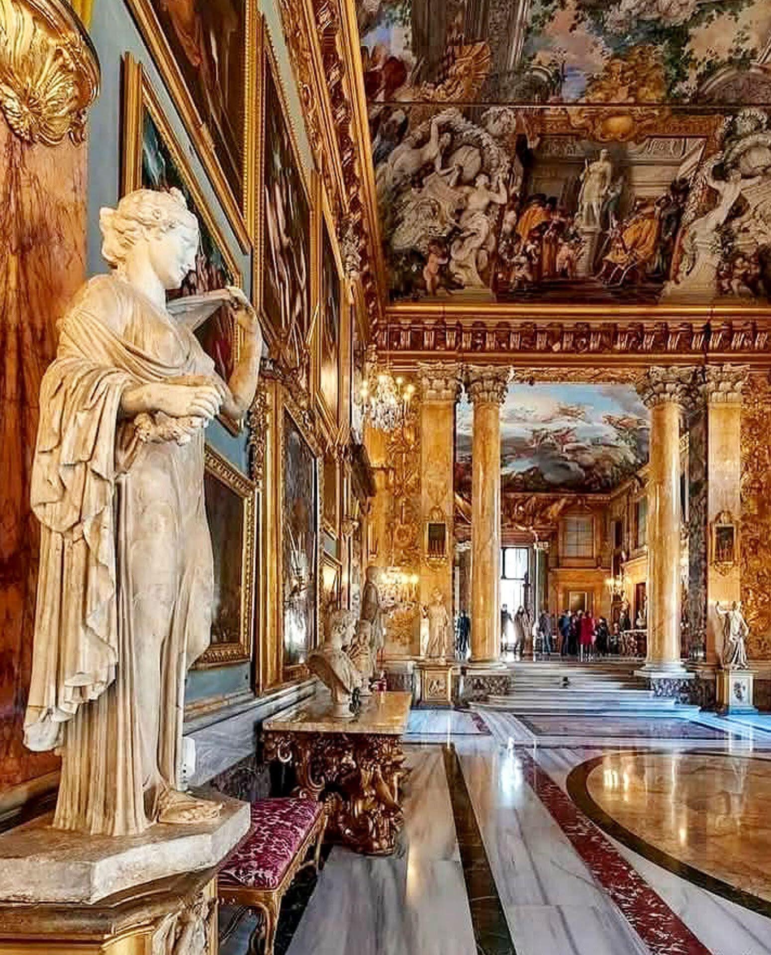 Tenture Murale Italienne - Tapisserie Castle & Monument De Giovanni Paolo Pannini - Coton Et Viscose