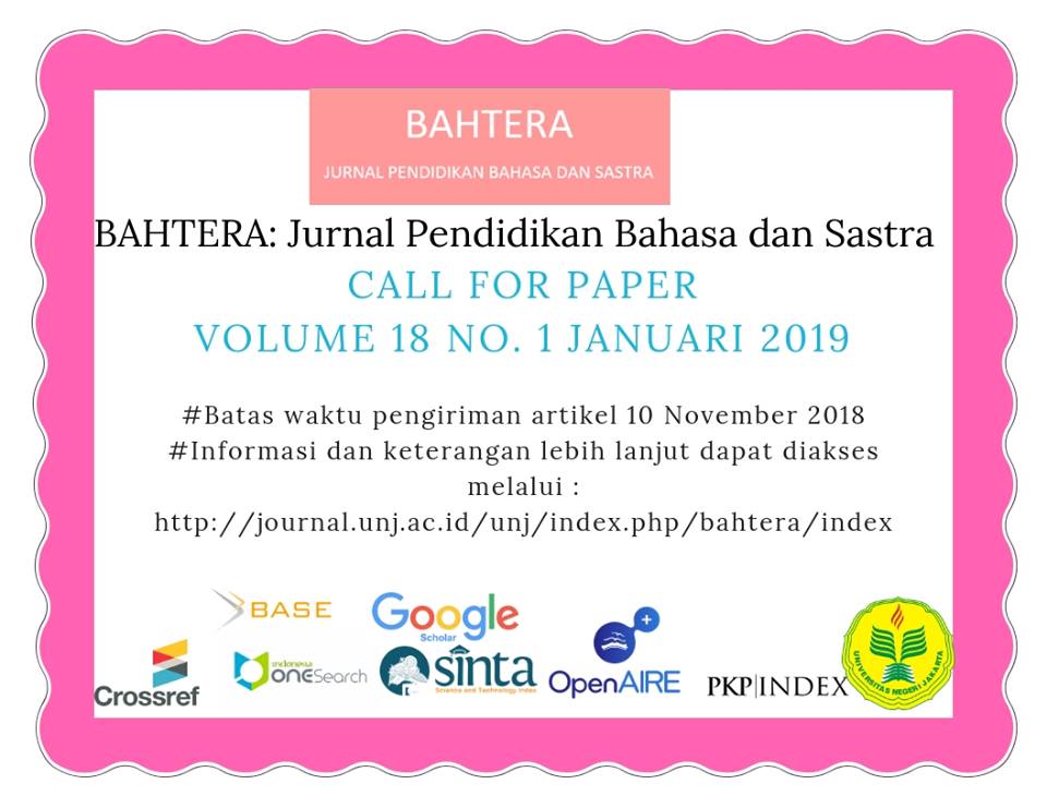 Bahtera Jurnal Pendidikan Bahasa dan Sastra | Jakarta