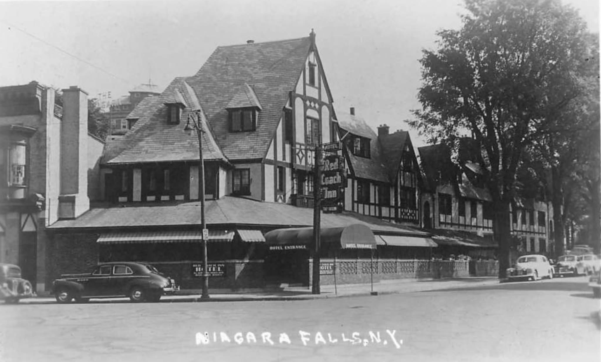 Historic photo of Old Falls Street corner in 1964