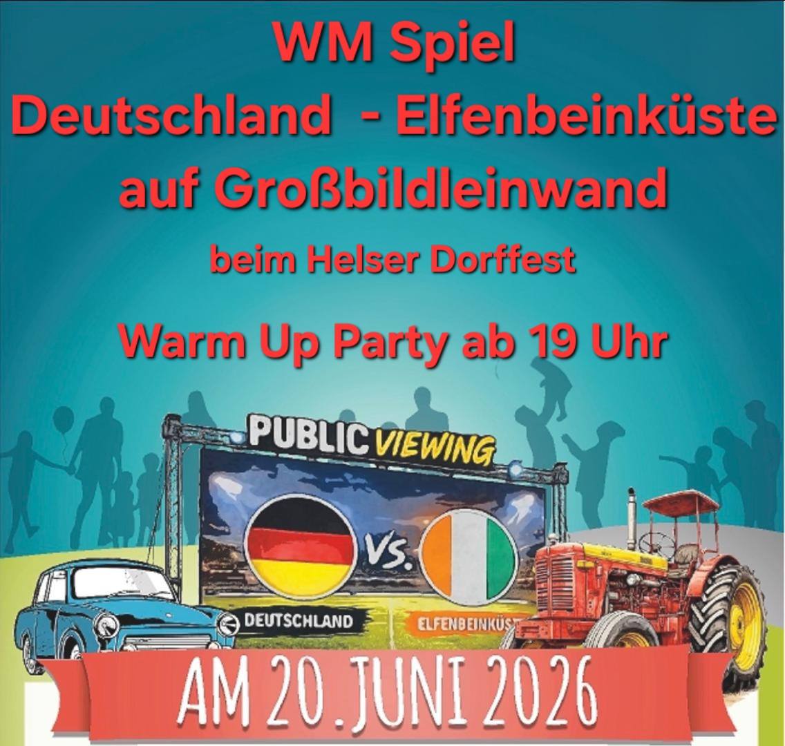 Das Helser Dorffest am Samstag 20.06. u.A. mit Flohmarkt und Public Vi