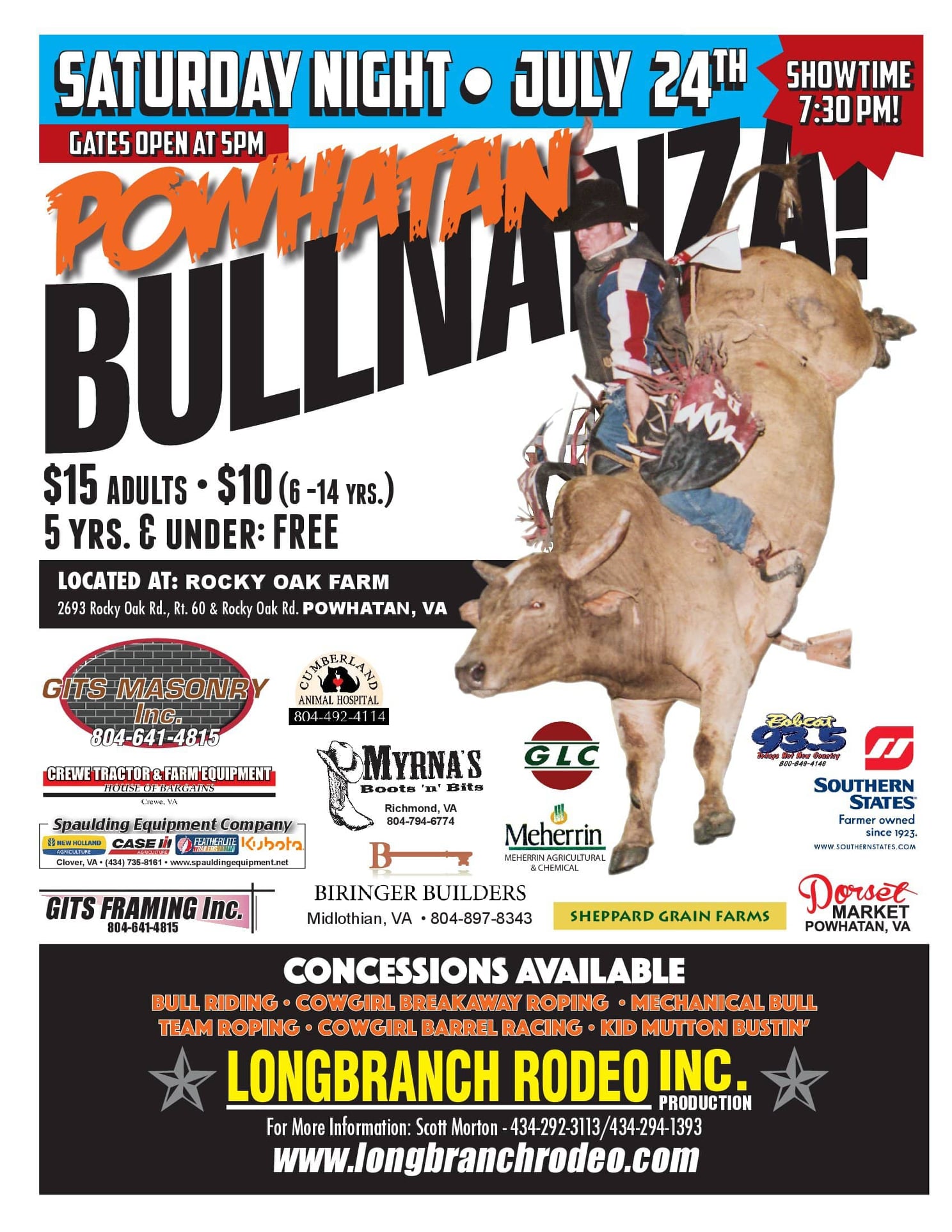 The Powhatan Bullnanza will be... - Longbranch Rodeo Inc. | Facebook