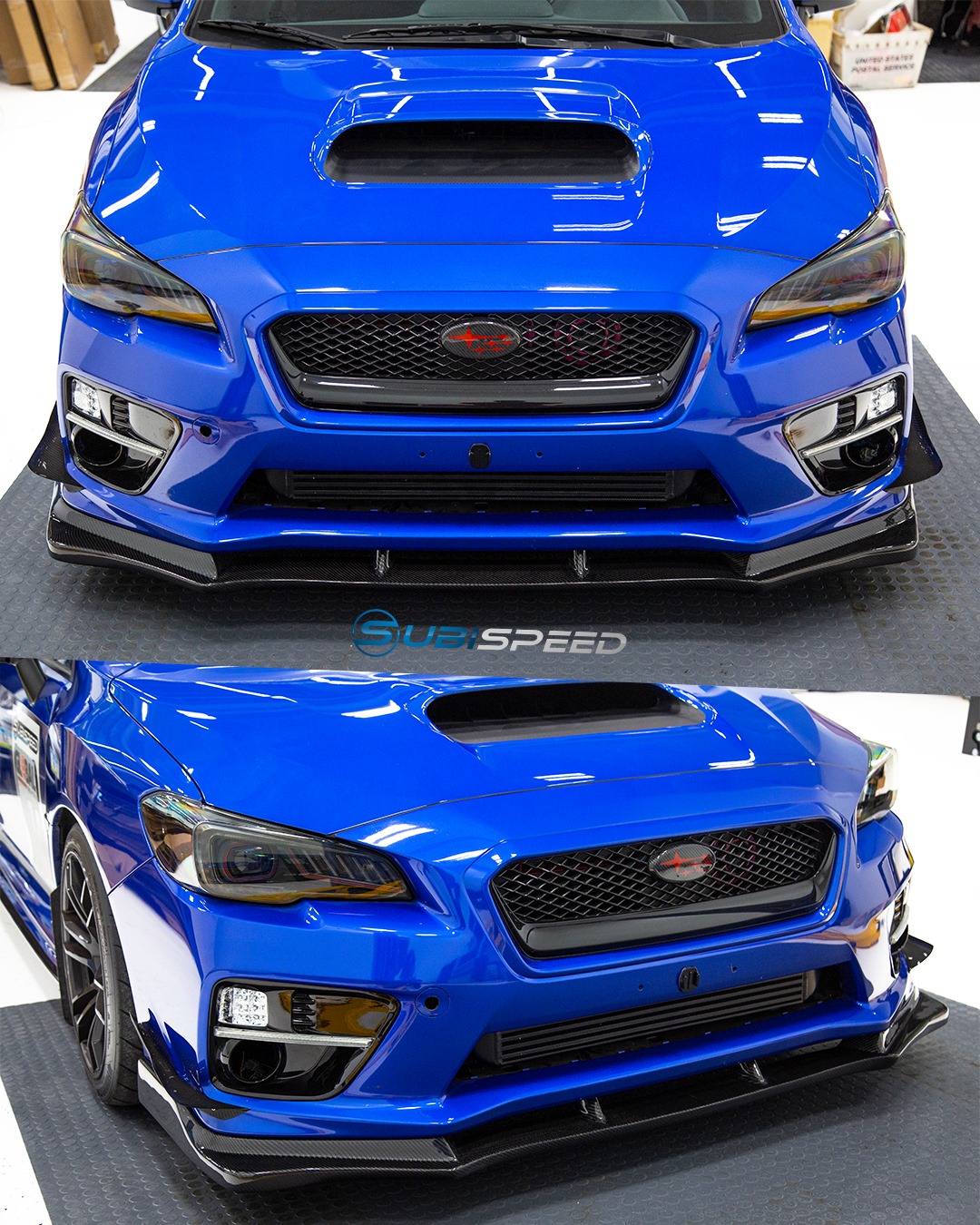 Anyone here have a pic of white WRX/STI with CS style carbon fiber lip kit ?