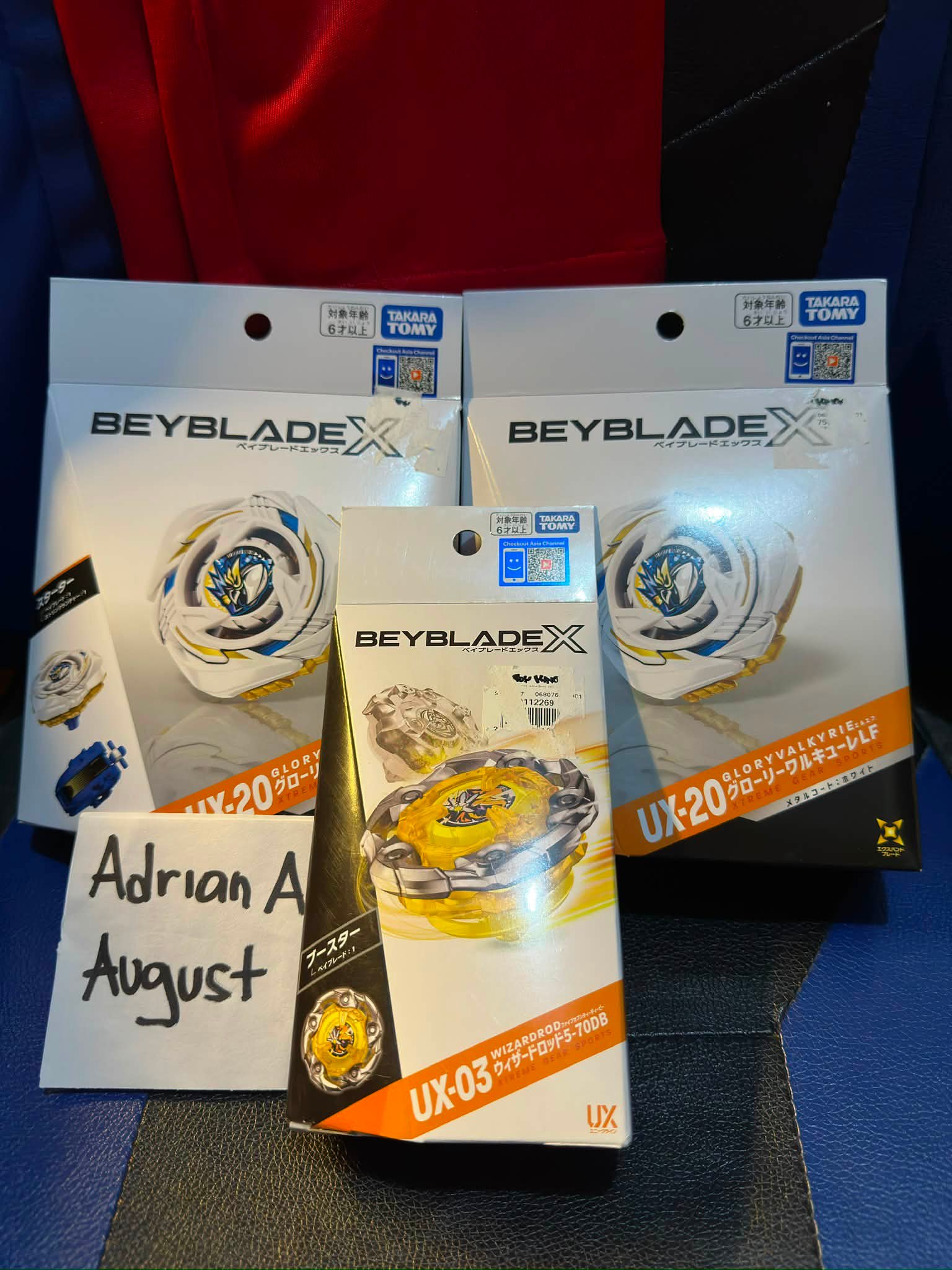 Beyblade X items for sale: UX-20 Glory Valkyrie, UX-03 Wizardrod