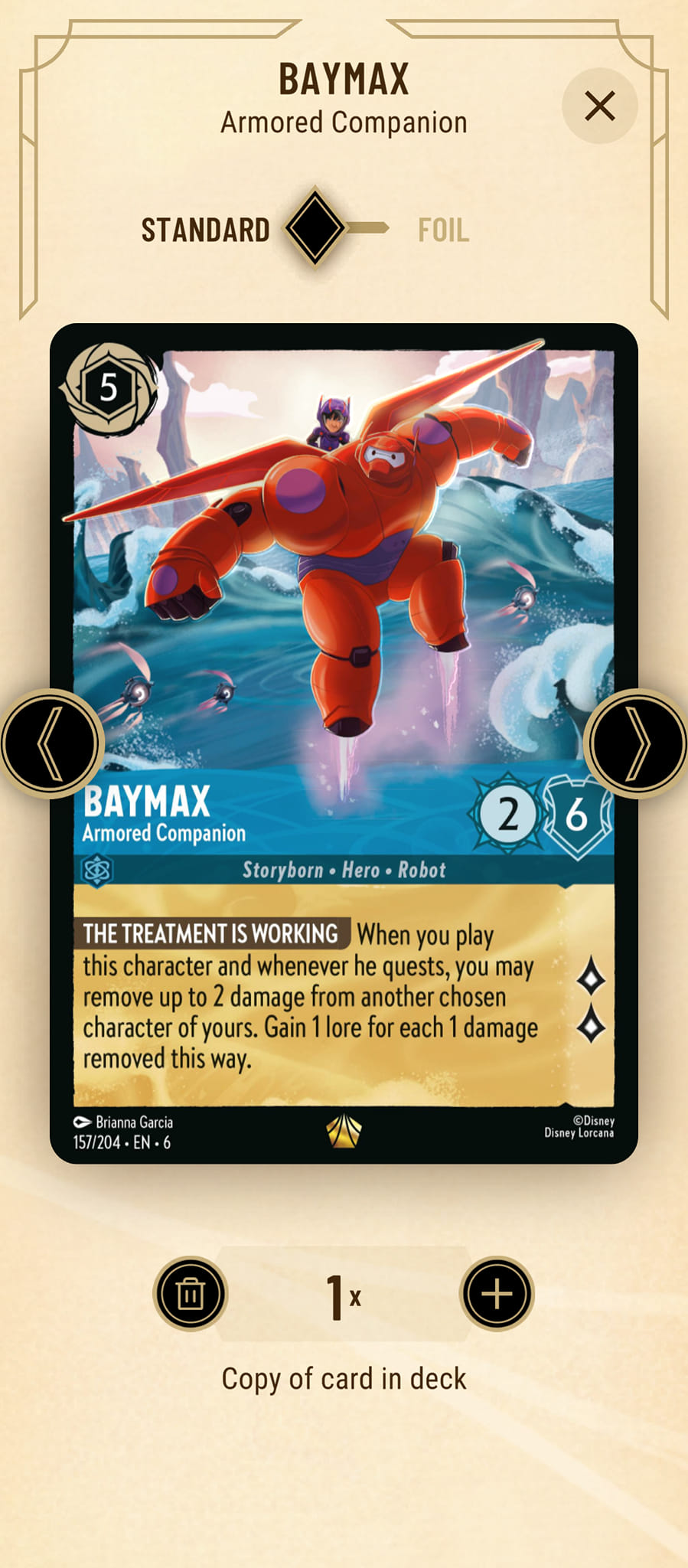 What's the best way to build a Baymax Armored Companion deck?