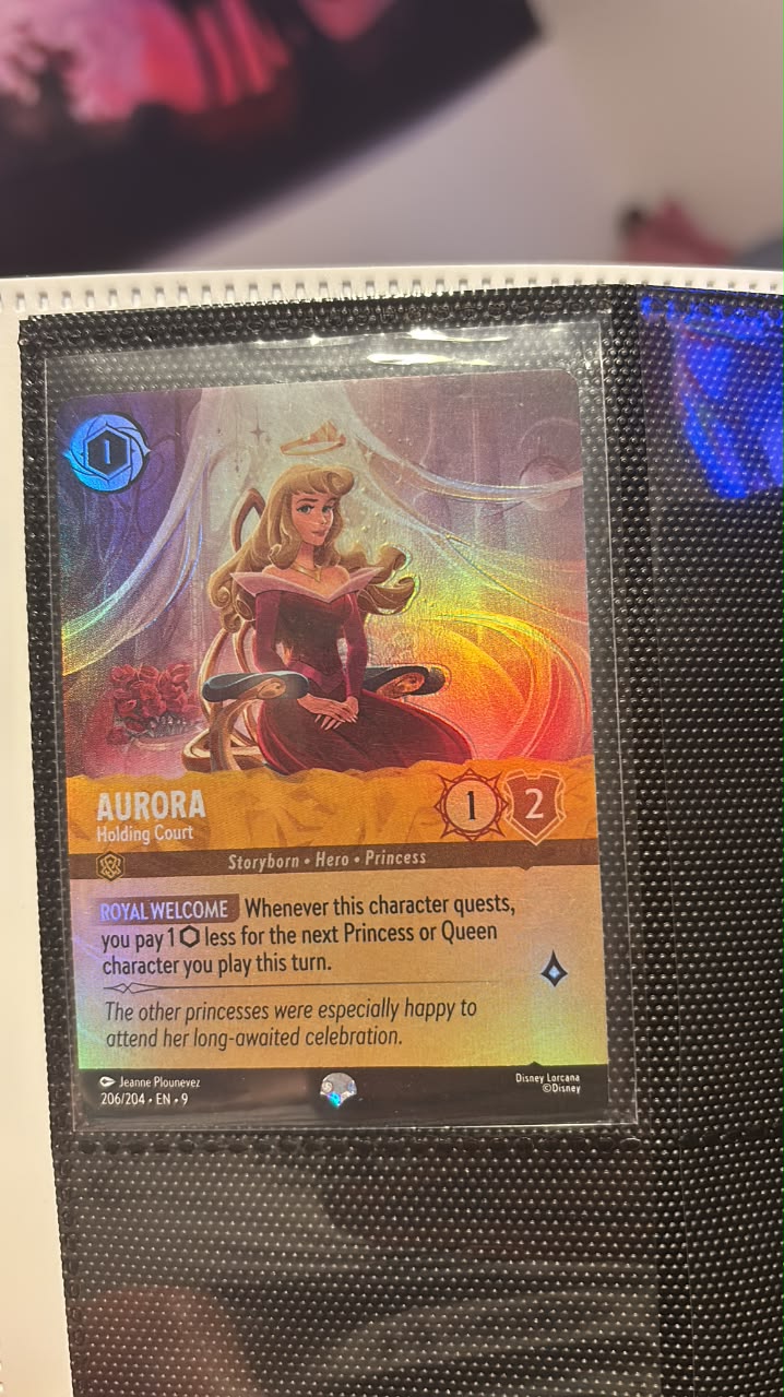 aurora lorcana card - (Dreaming Guardian) - 139/204 - Super Rare (Foil) TCG cards and board games. Disney Lorcana Fabled Aurora Holding